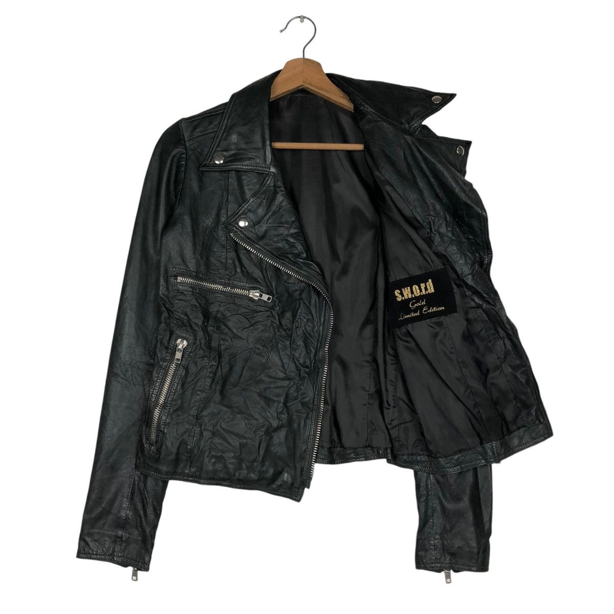 Seditionaries 🔥VINTAGE DOUBLE COLLAR LEATHE JACKET SWORD 14th ADDICTION Size US M / EU 48-50 / 2 - 13 Thumbnail