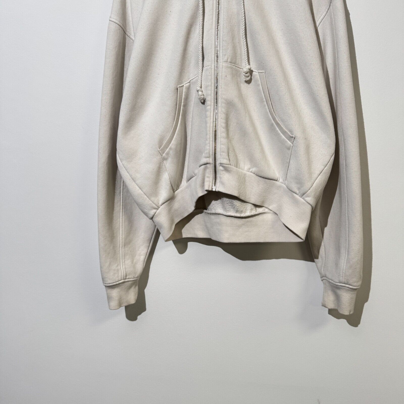 Vintage Vintage Unisex White Cotton Zip Hoodie Size S 90s Boxy Fit Size US S / EU 44-46 / 1 - 4 Thumbnail