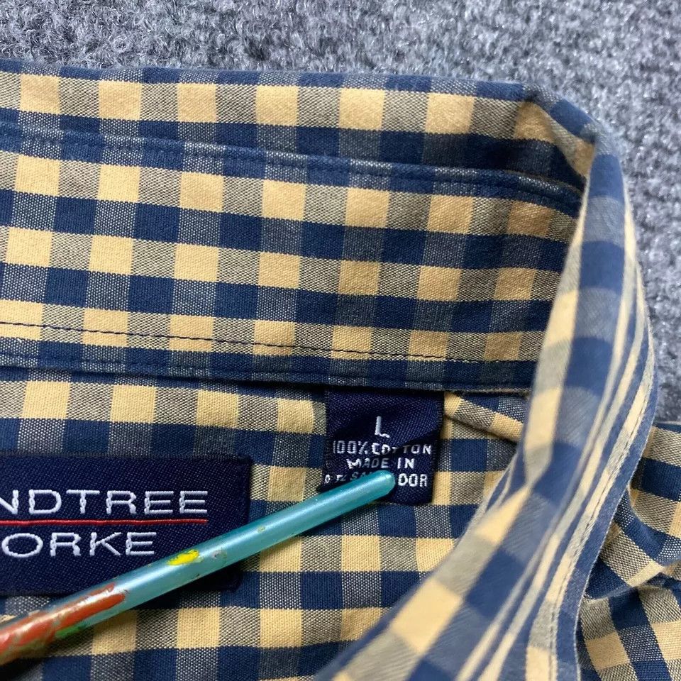 Roundtree & Yorke Roundtree & Yorke Shirt Mens Large Gingham Button Down Size US L / EU 52-54 / 3 - 4 Thumbnail