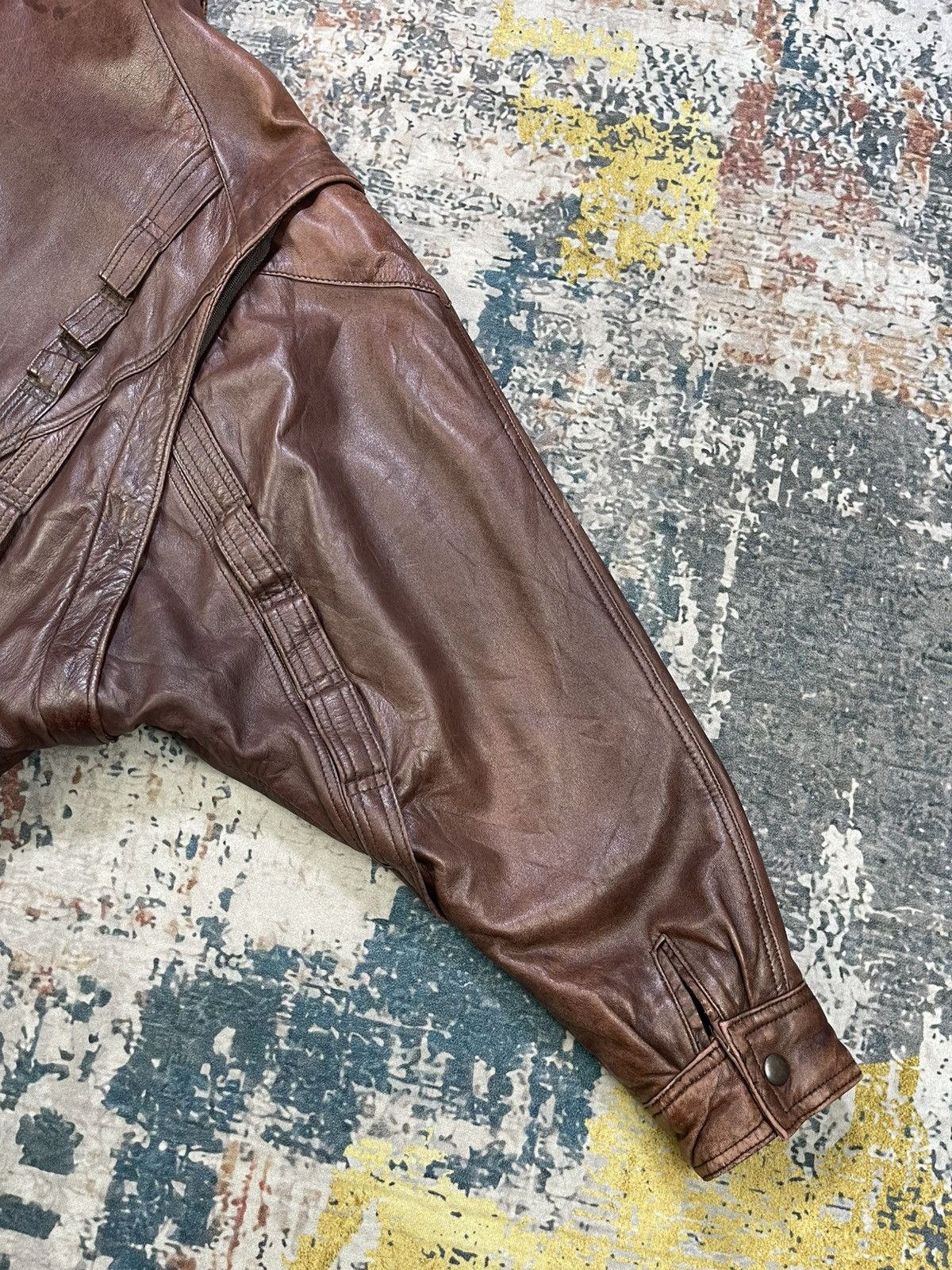 Genuine Leather Vtg Leather Bomber Detachable Sleeve Utilitarian Jacket Size US M / EU 48-50 / 2 - 9 Thumbnail