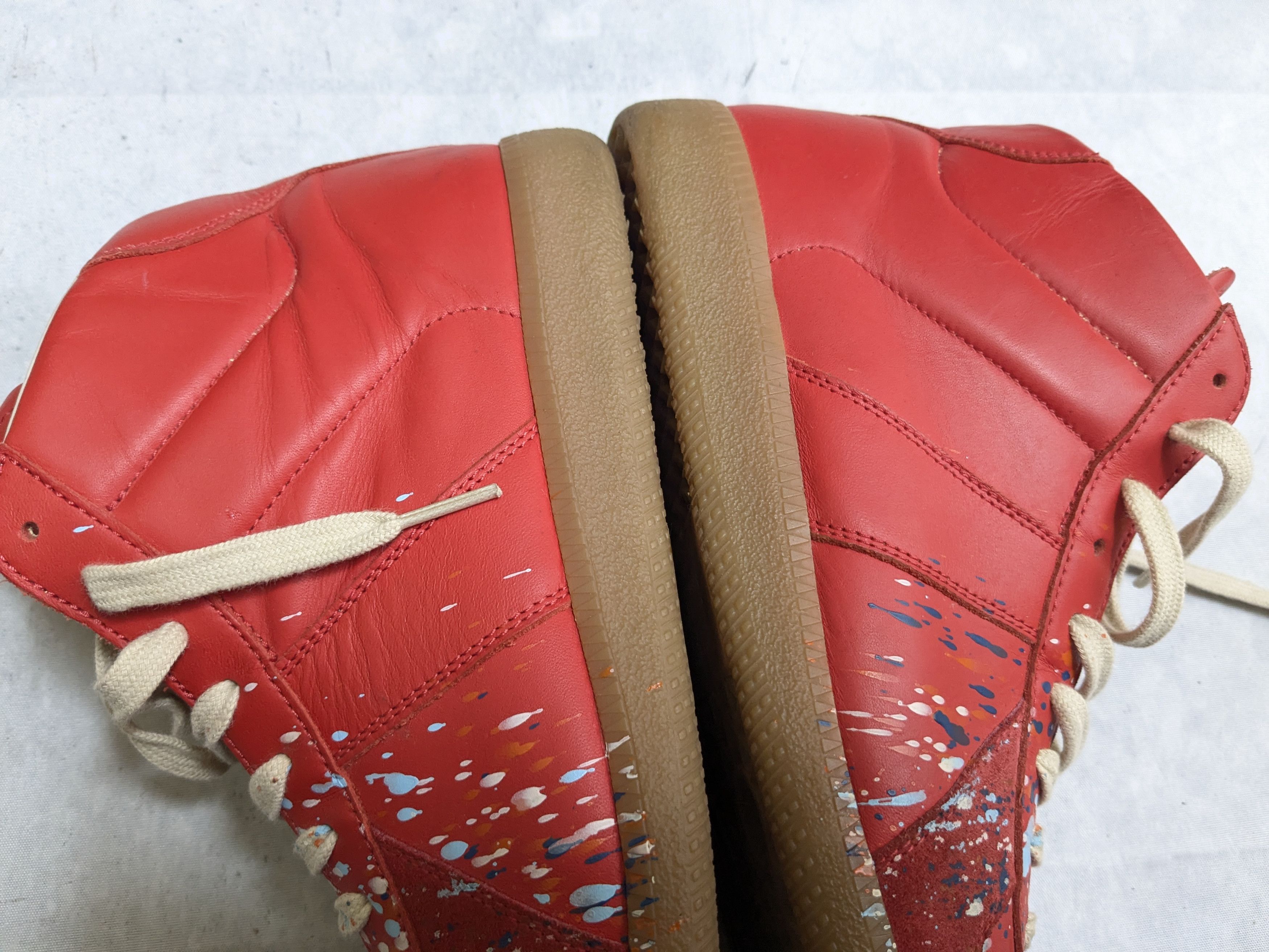 Maison Margiela Maison Margiela Replica GAT Red Paint Splatter 9 42 High Top Size US 9 / EU 42 - 15 Thumbnail