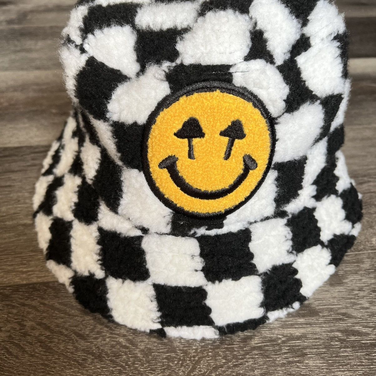Other Happy Caps Double Blind Checkered Sherpa Fleece Bucket Hat Size ONE SIZE - 3 Thumbnail