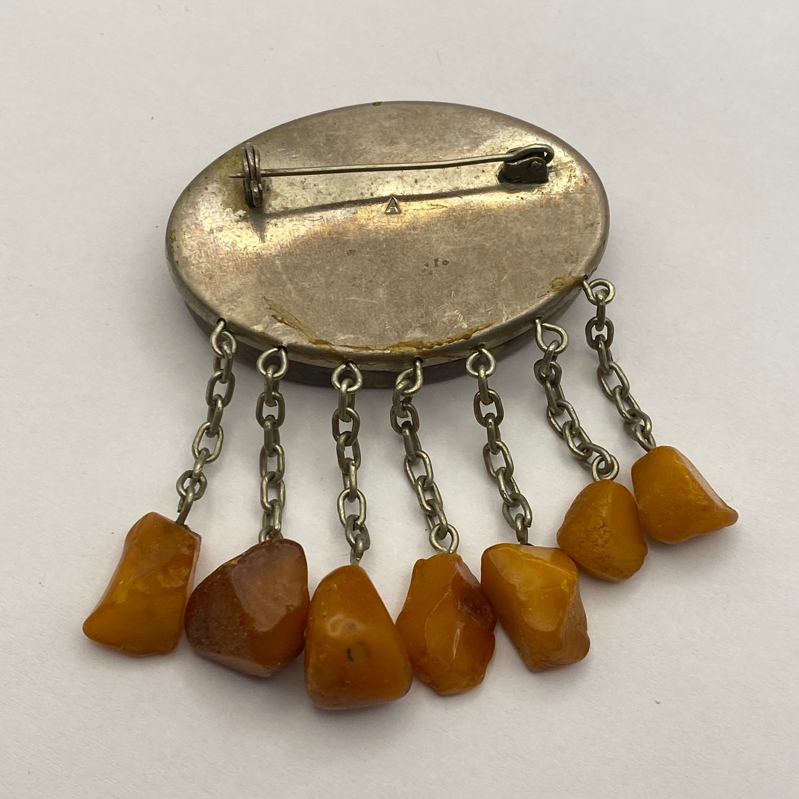 Vintage Vintage Soviet Baltic Amber Dangle Brooch USSR 21.8g Size ONE SIZE - 8 Thumbnail