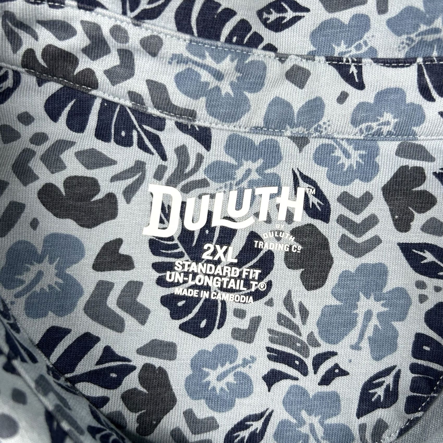 Vintage Duluth Trading Shirt Mens 2XL Floral Camp Button-Up Short Sleeve Knit Cotton Blue Hawaiian Aloha Vintage: No Size US XXL / EU 58 / 5 - 4 Thumbnail