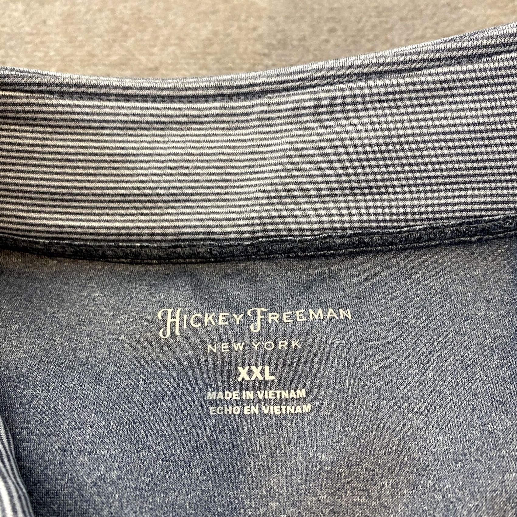 Vintage Hickey Freeman Sweater Mens 2XL Gray Micro Stripe Quarter Zip Size US XXL / EU 58 / 5 - 4 Thumbnail