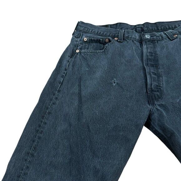 Levi's × Levi's Vintage Clothing Vintage Levis 501-0660 Jeans Mens 36x27 Faded Black, Raw Hem Size US 36 / EU 52 - 5 Thumbnail