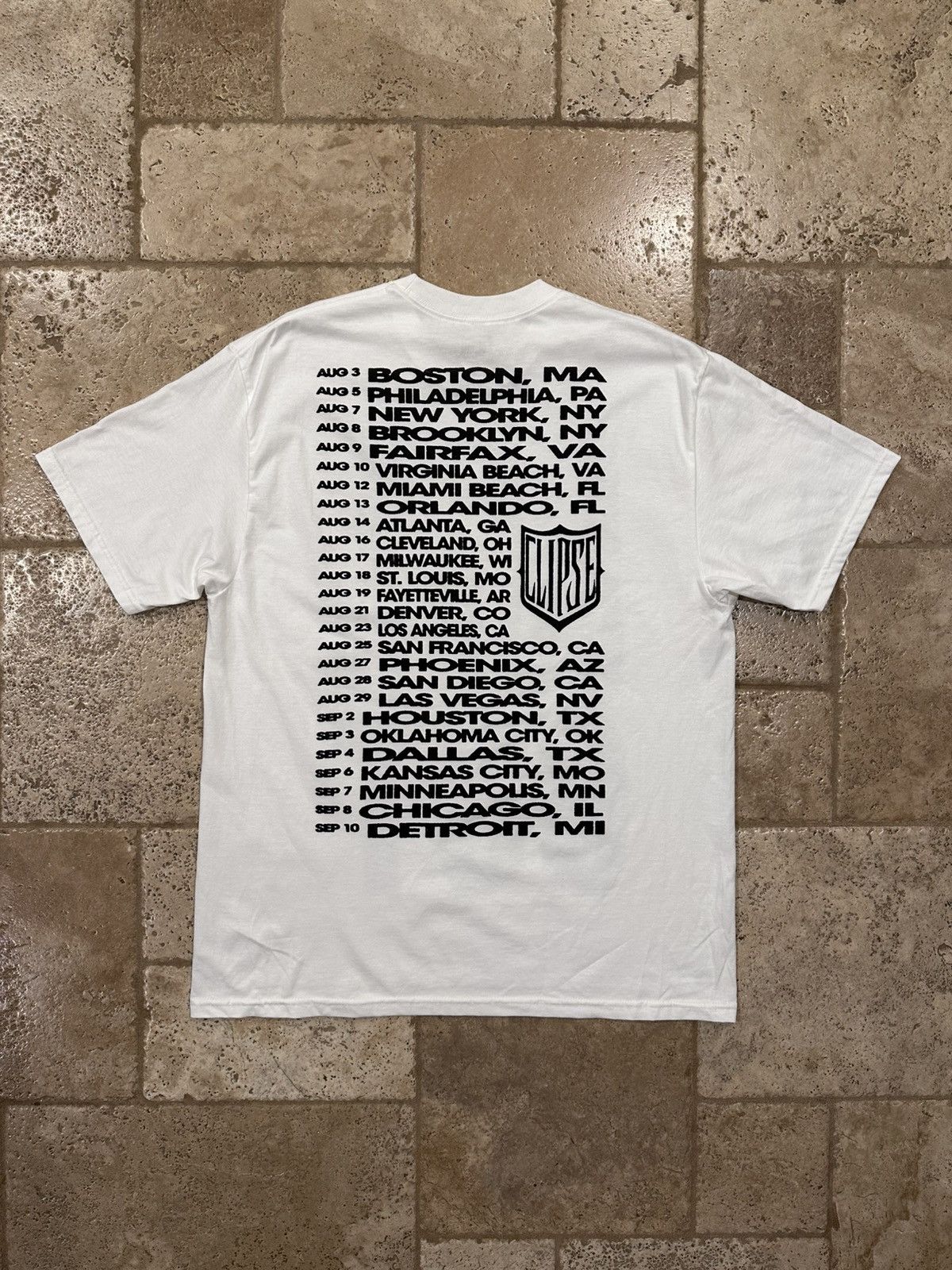 Rap Tees Clipse “Let God Sort Em Out” Tour Dates White Rap Tee Size US XL / EU 56 / 4 - 8 Thumbnail