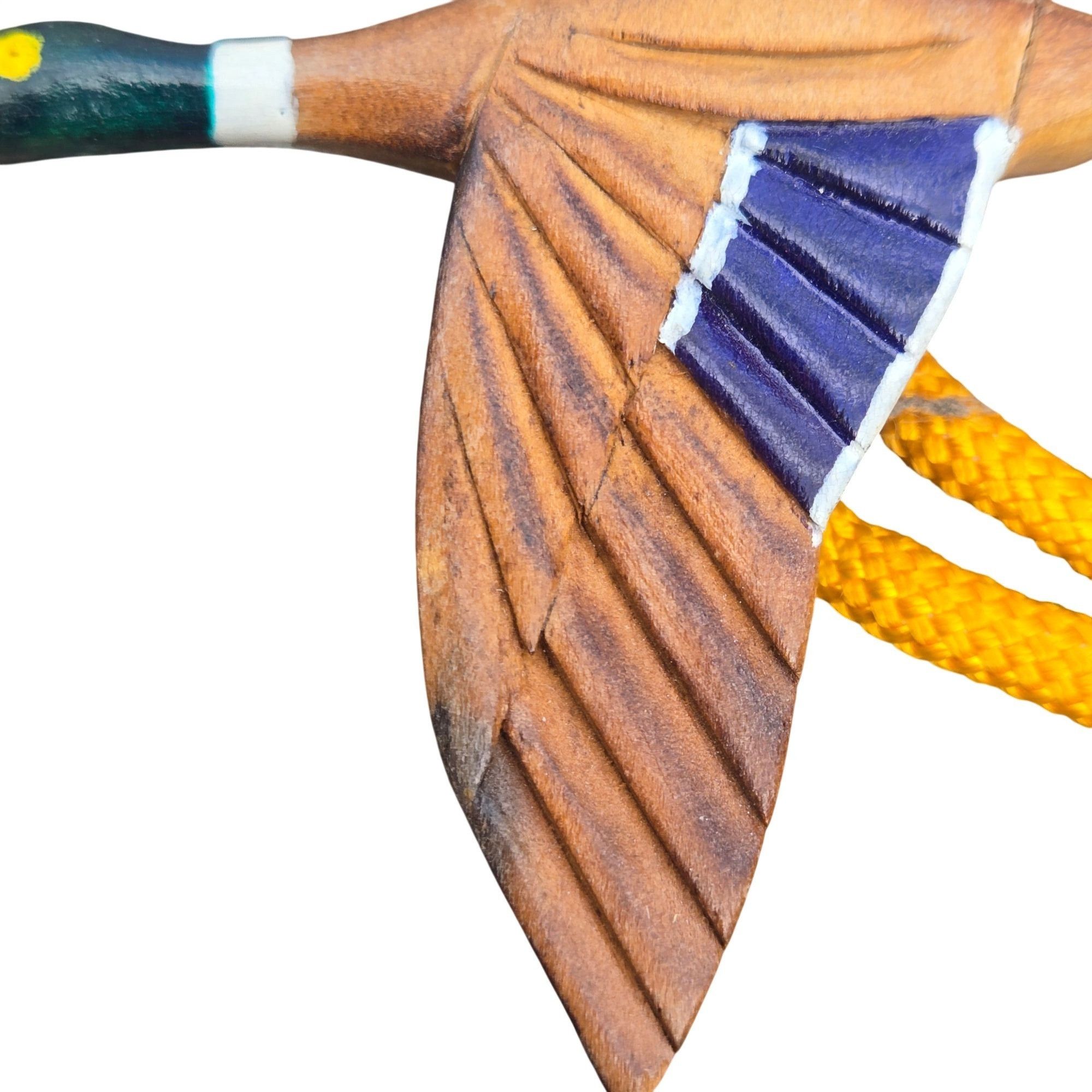 Other Vintage Mallard Duck Bolo Tie Wood Yellow Braided Cord Weste Size ONE SIZE - 15 Thumbnail