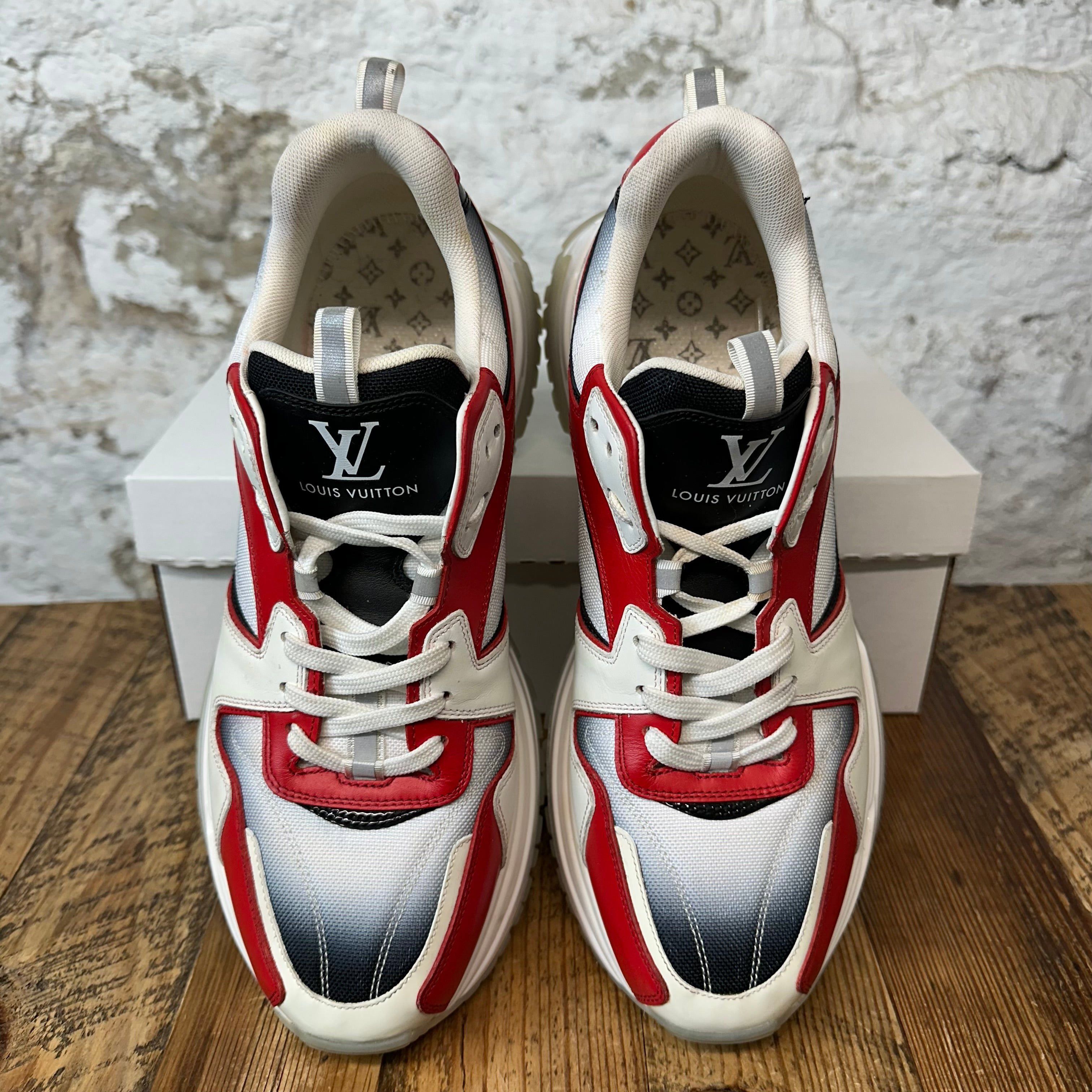 Louis Vuitton Louis Vuitton Red Black White Pulse Sneaker Sz 10 (8.5LV) Size US 10 / EU 43 - 3 Thumbnail