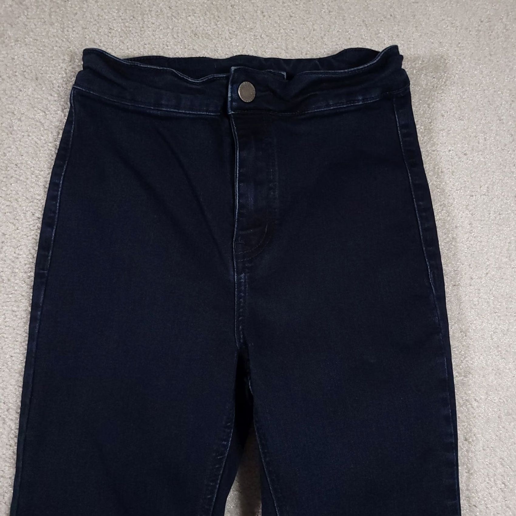 Vintage KanCan Jeans Womens 23 Dark Wash Skinny High Rise Raw Hem Stretch Denim Pants Size 40" / US 18 - 3 Thumbnail
