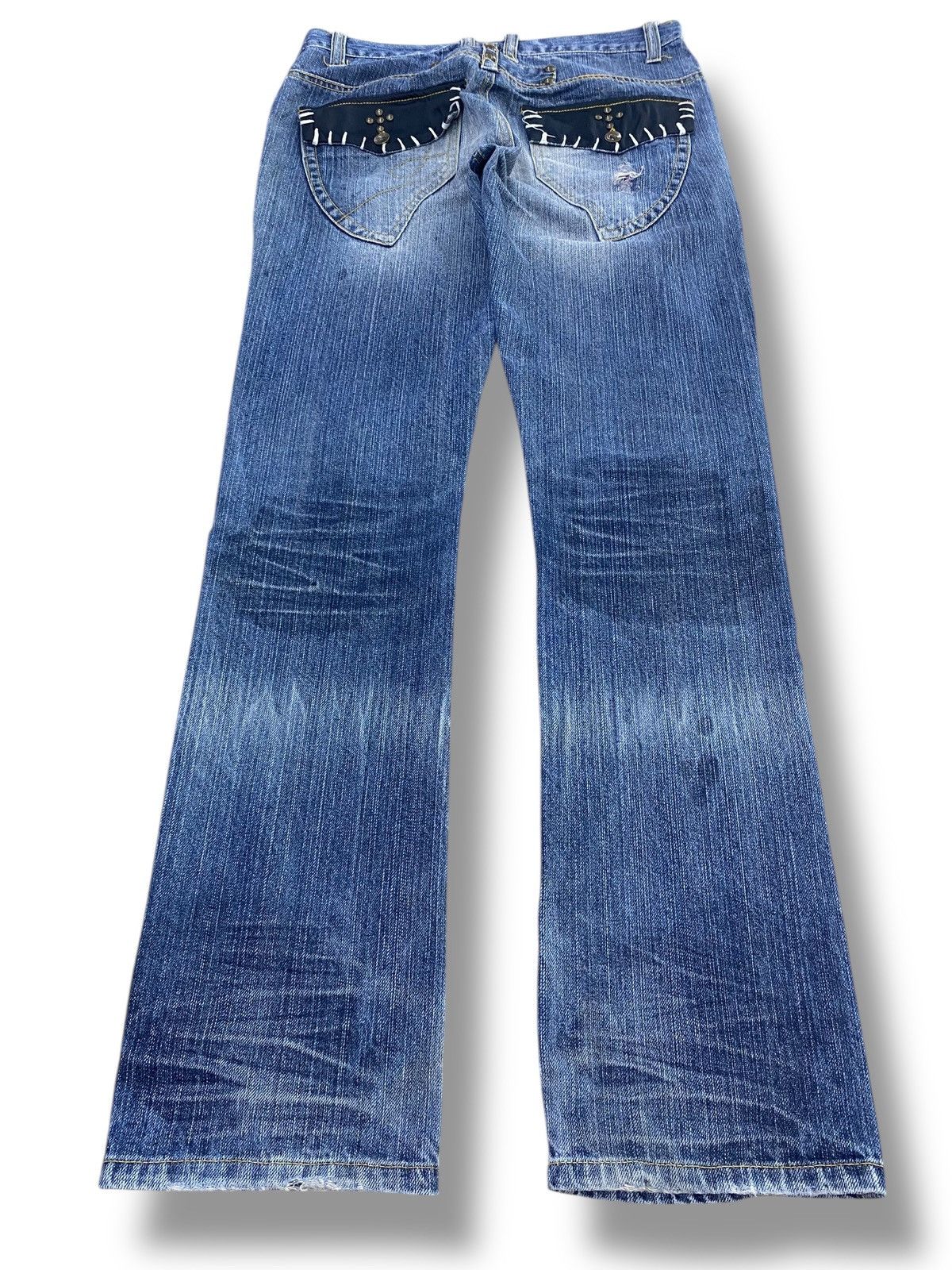 Japanese Brand Japanese Brand Whiskers Faded Wash Style Straight Cut Jeans Size US 32 / EU 48 - 3 Thumbnail