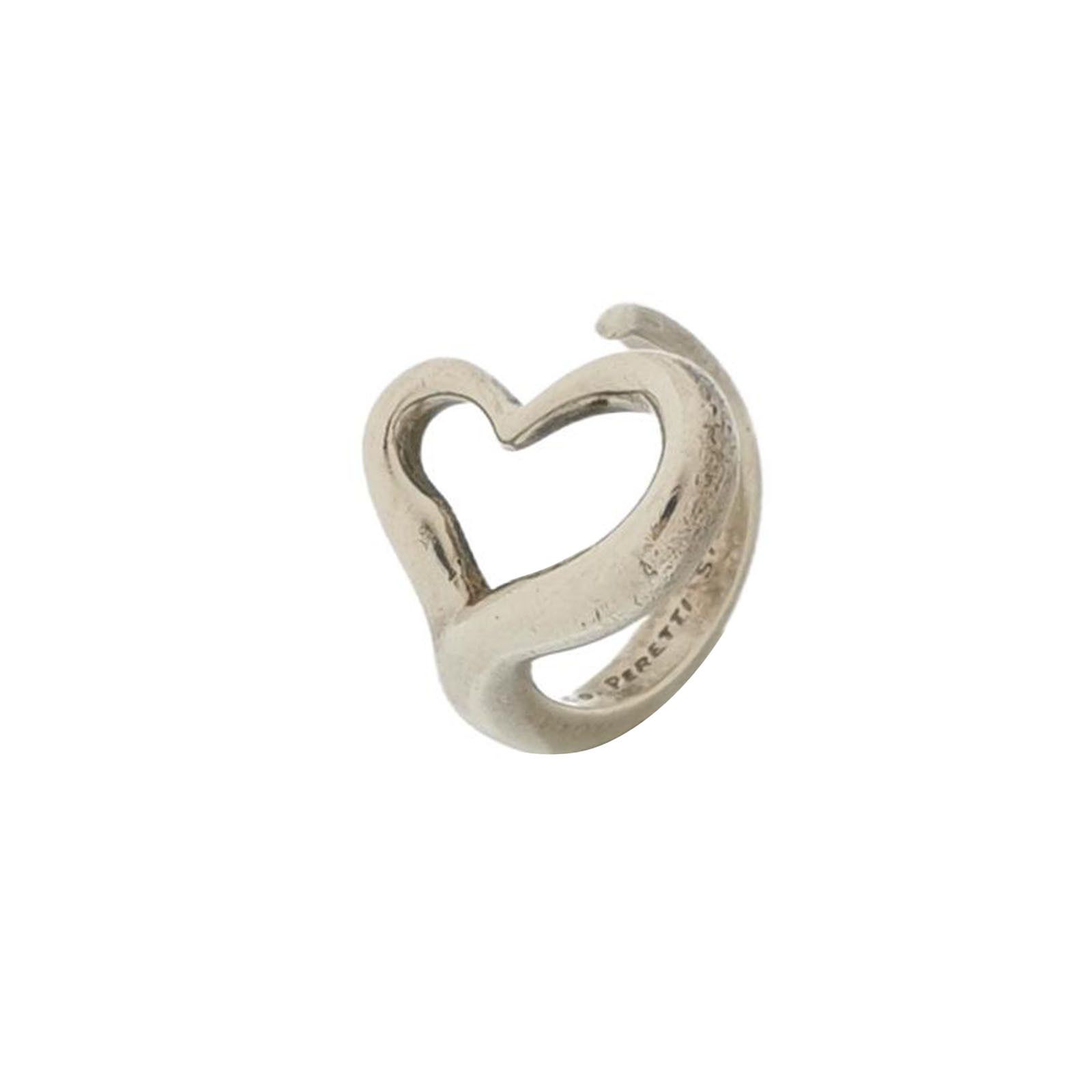Tiffany & Co. Elsa Peretti S925 Open Heart Ring Size 9 -z25
