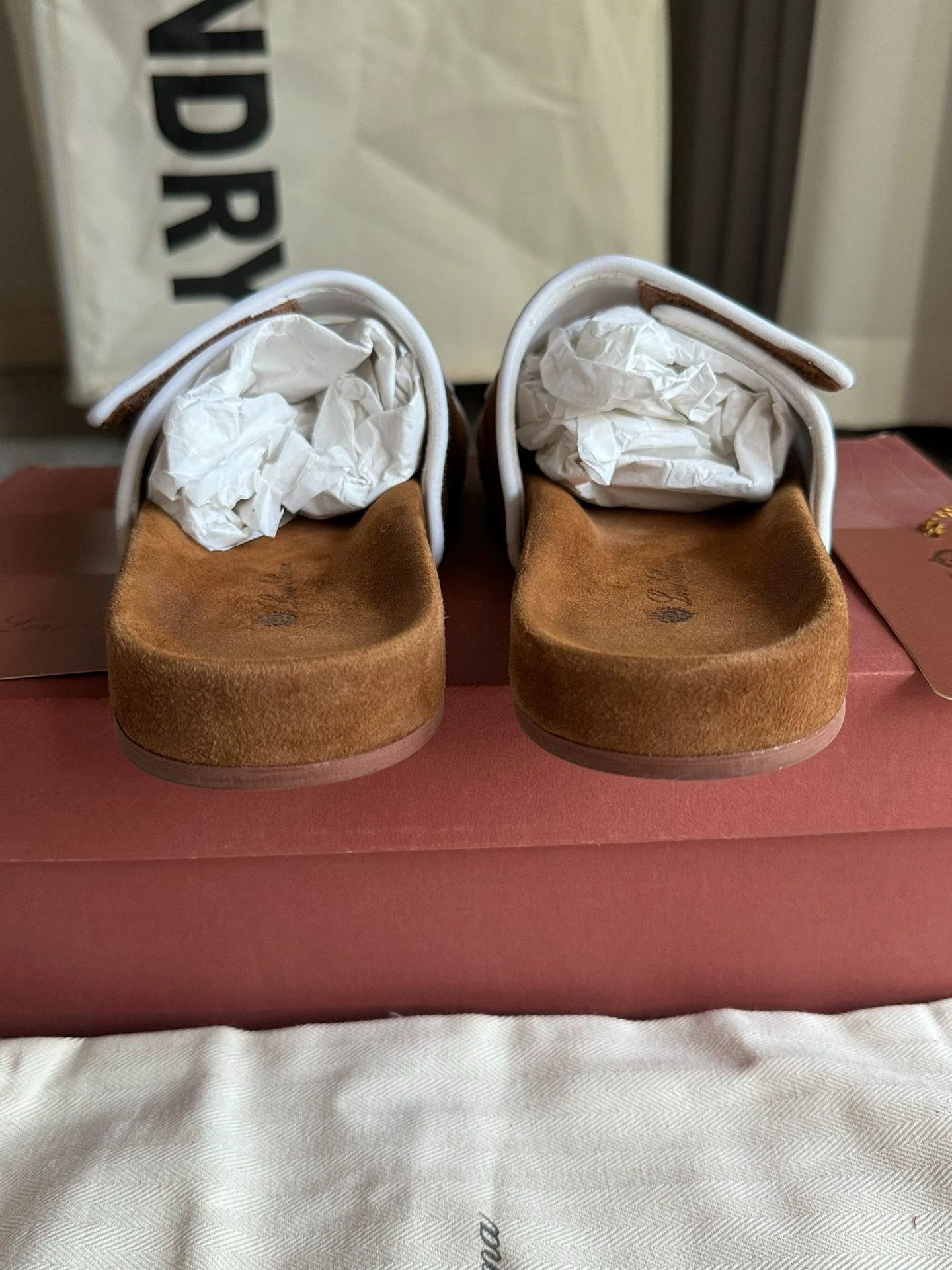 Loro Piana Loro Piana women's suede deep brown 37 slippers Size US 6.5 / IT 36.5 - 6 Thumbnail