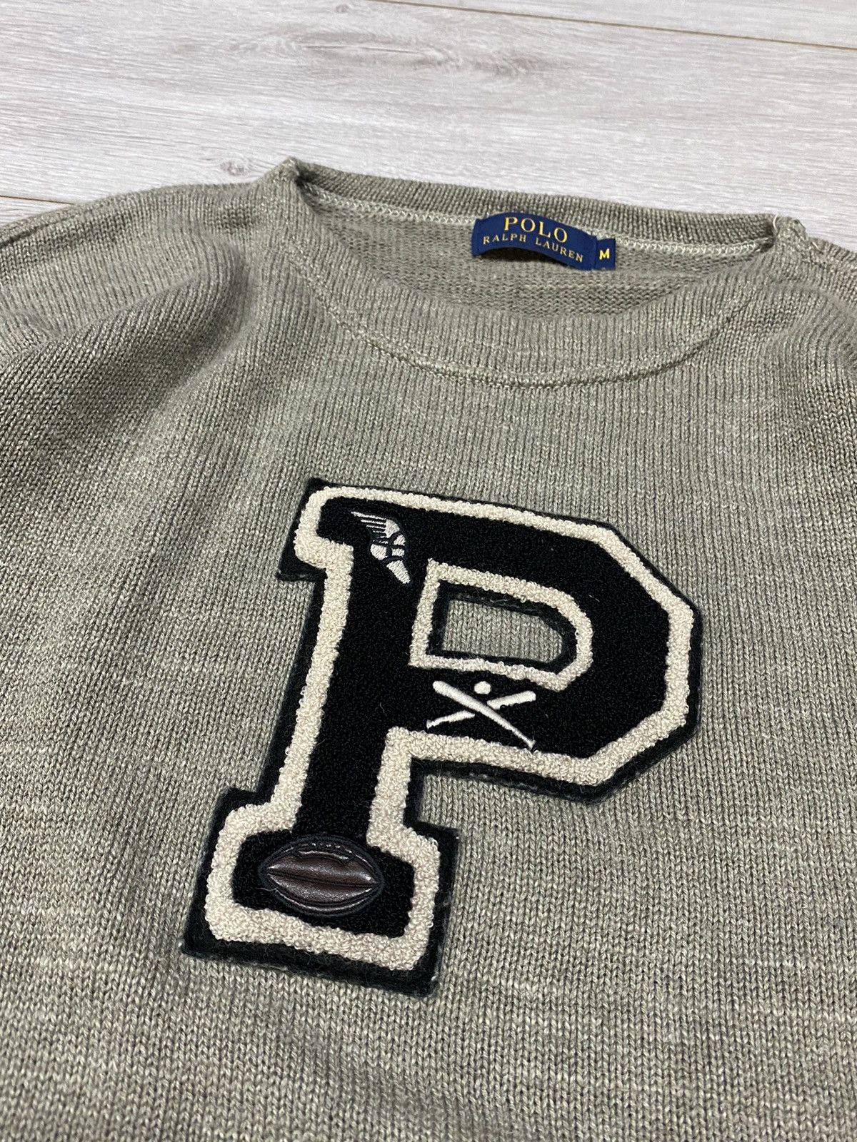 Vintage POLO 🏈 Ralph Lauren big P logo vintage knitted sweater Size US M / EU 48-50 / 2 - 4 Thumbnail
