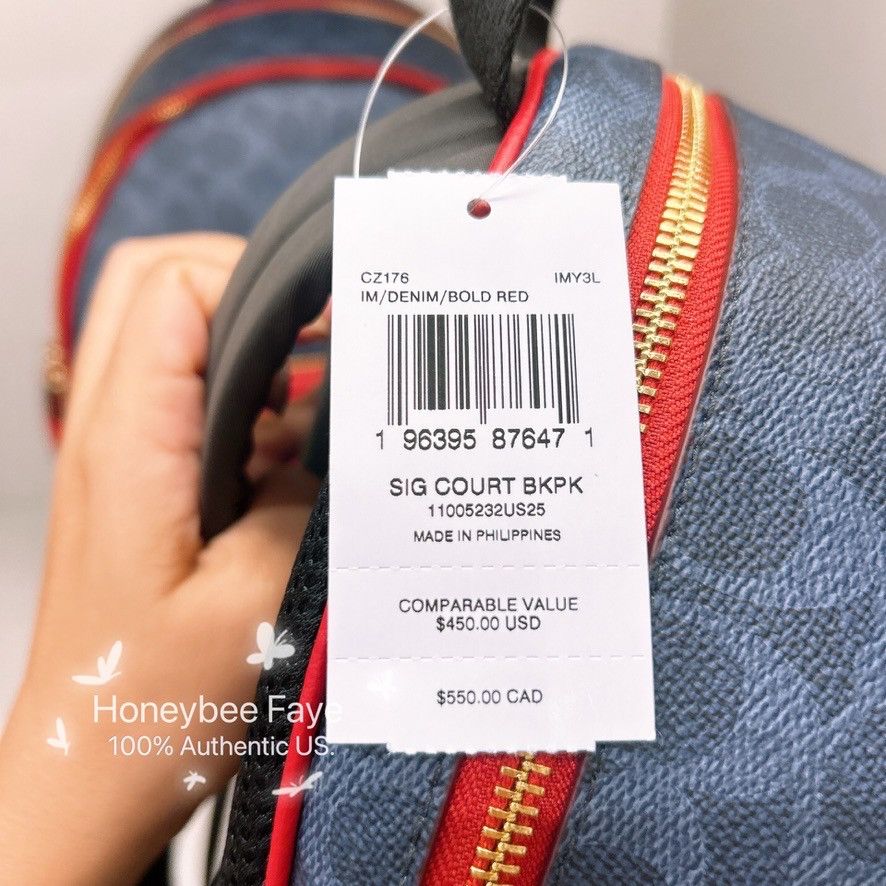 Coach Court Backpack In Signature Canvas CZ176 Size ONE SIZE - 3 Thumbnail