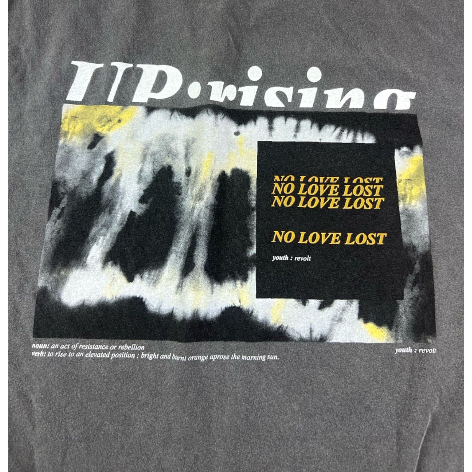 Jack & Jones JACK & JONES T-Shirt Gray XL Short Sleeve Regular Graphic Print Men Love Uprising No Love Lost Vintage? Size US XL / EU 56 / 4 - 3 Thumbnail