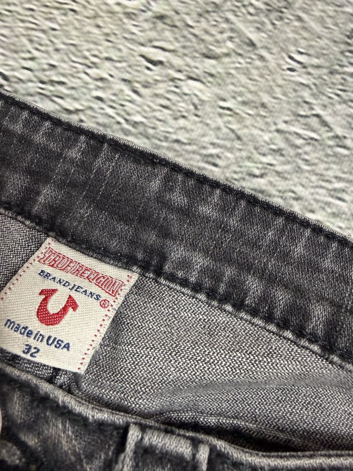 True Religion True Religion jeans grey black thick stitching flared Joey Size US 32 / EU 48 - 8 Thumbnail
