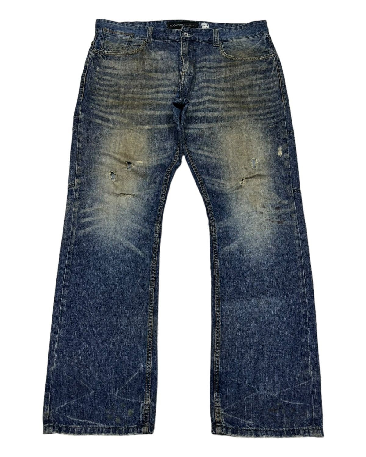 JNCO × Rocawear × Southpole VINTAGE ROCAWEAR BAGGY DISTRESSED DENIM JEANS Size US 40 / EU 56 - 1 Thumbnail