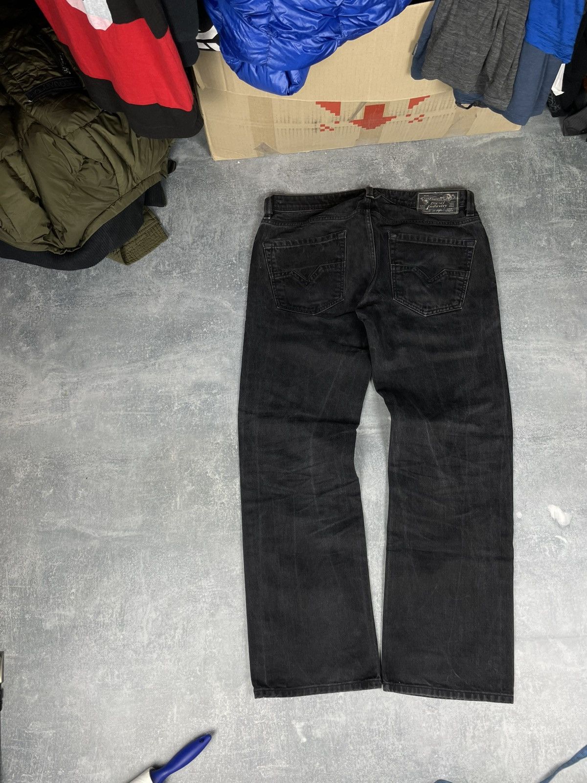 Diesel Crazy baggy Diesel Larkee graphite wash demim jeans Size US 31 - 2 Thumbnail