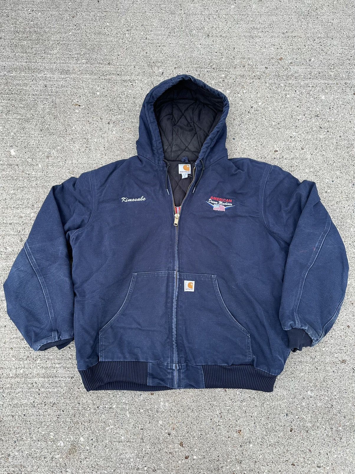 image of Vintage Carhartt Hooded Jacket in Navy, Men's (Size XL)