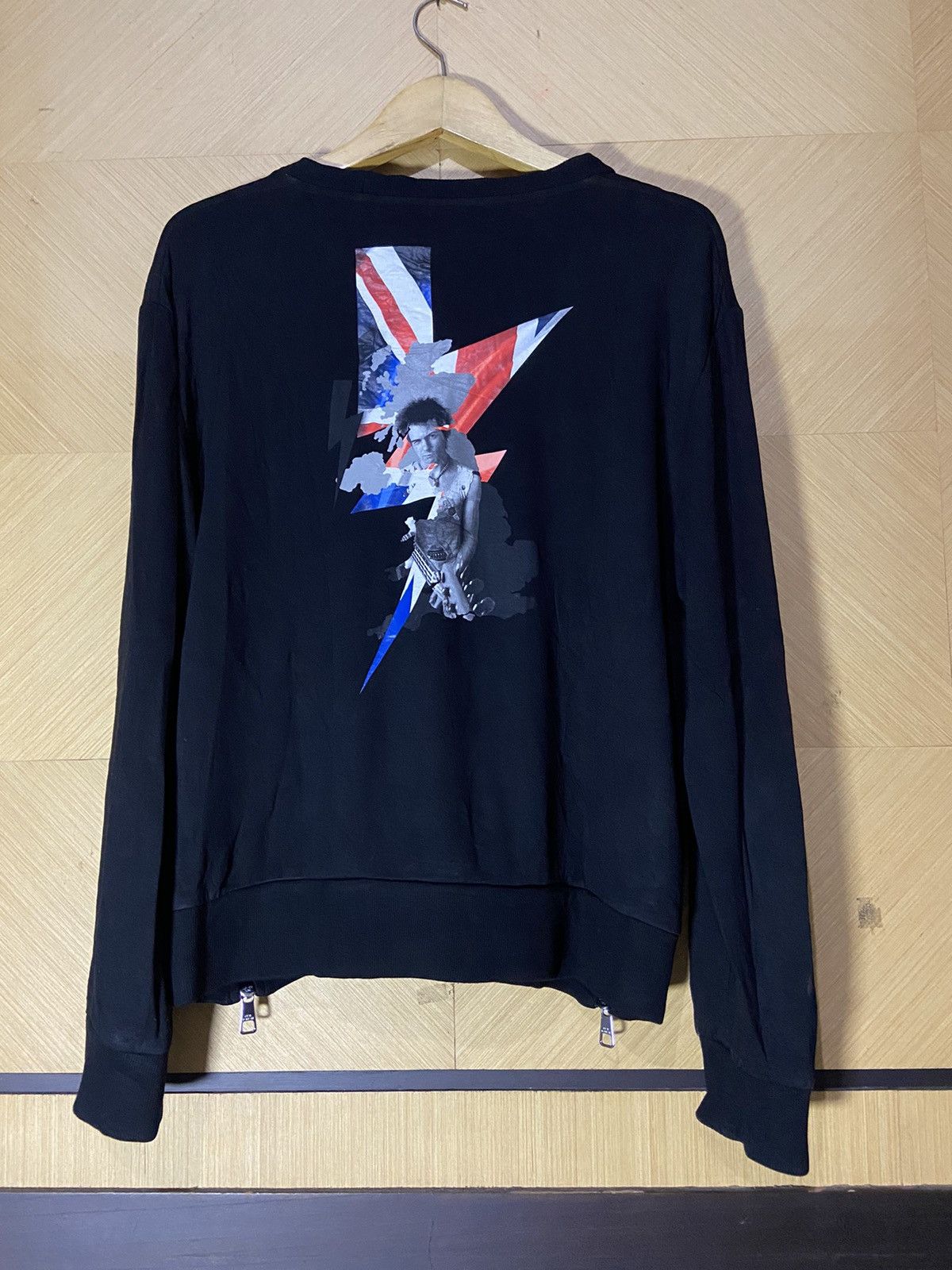 Rare💥 neil barrett sid vicious double zipper sweatshirt