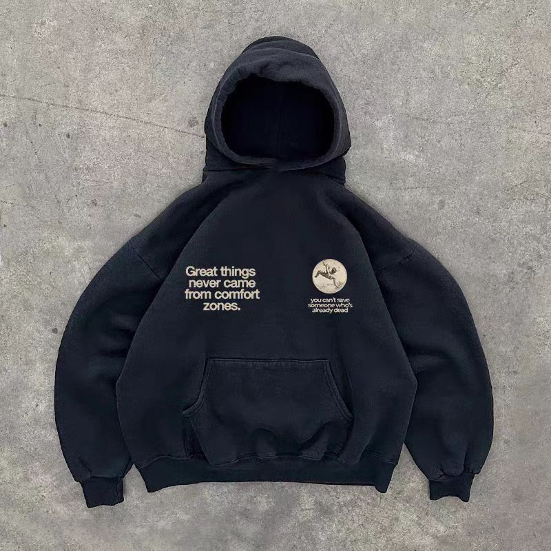 Designer × Japanese Brand American street retro printed cotton hoodie Size US L / EU 52-54 / 3 - 2 Thumbnail