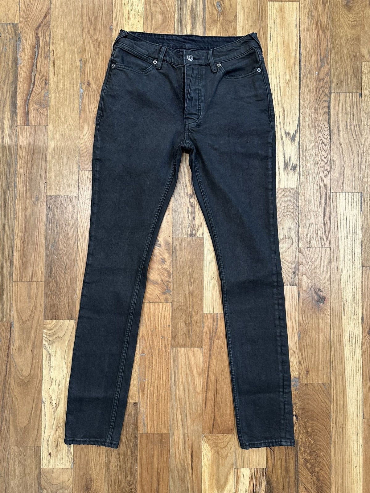 Ksubi Ksubi Plain Black Waxed Denim Jeans Size 30 Size US 30 / EU 46 - 1 Thumbnail