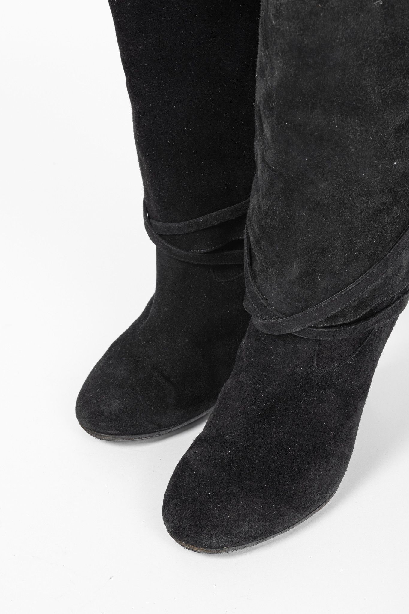 Chloe Chloe AW/07 Black Suede Foldover Short Boots Size US 7.5 / IT 37.5 - 6 Thumbnail