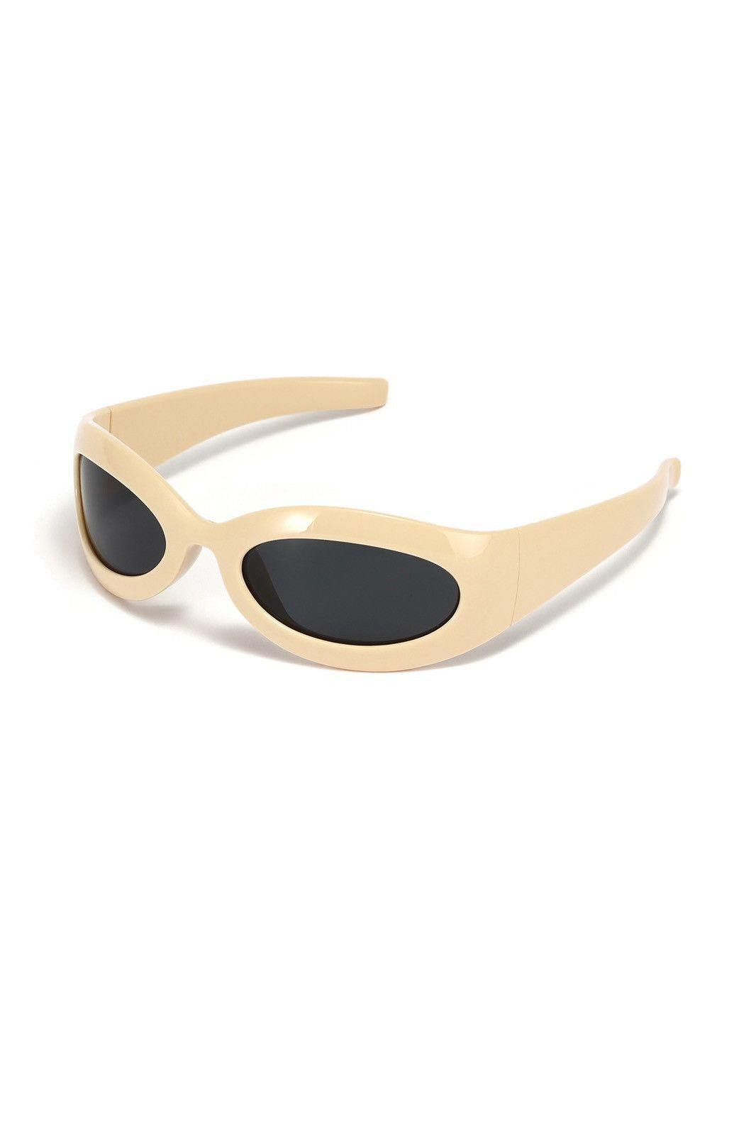 Hypebeast Vtg Y2K Avant Garde Sunglasses Yellow Unisex One Size Size ONE SIZE - 5 Thumbnail