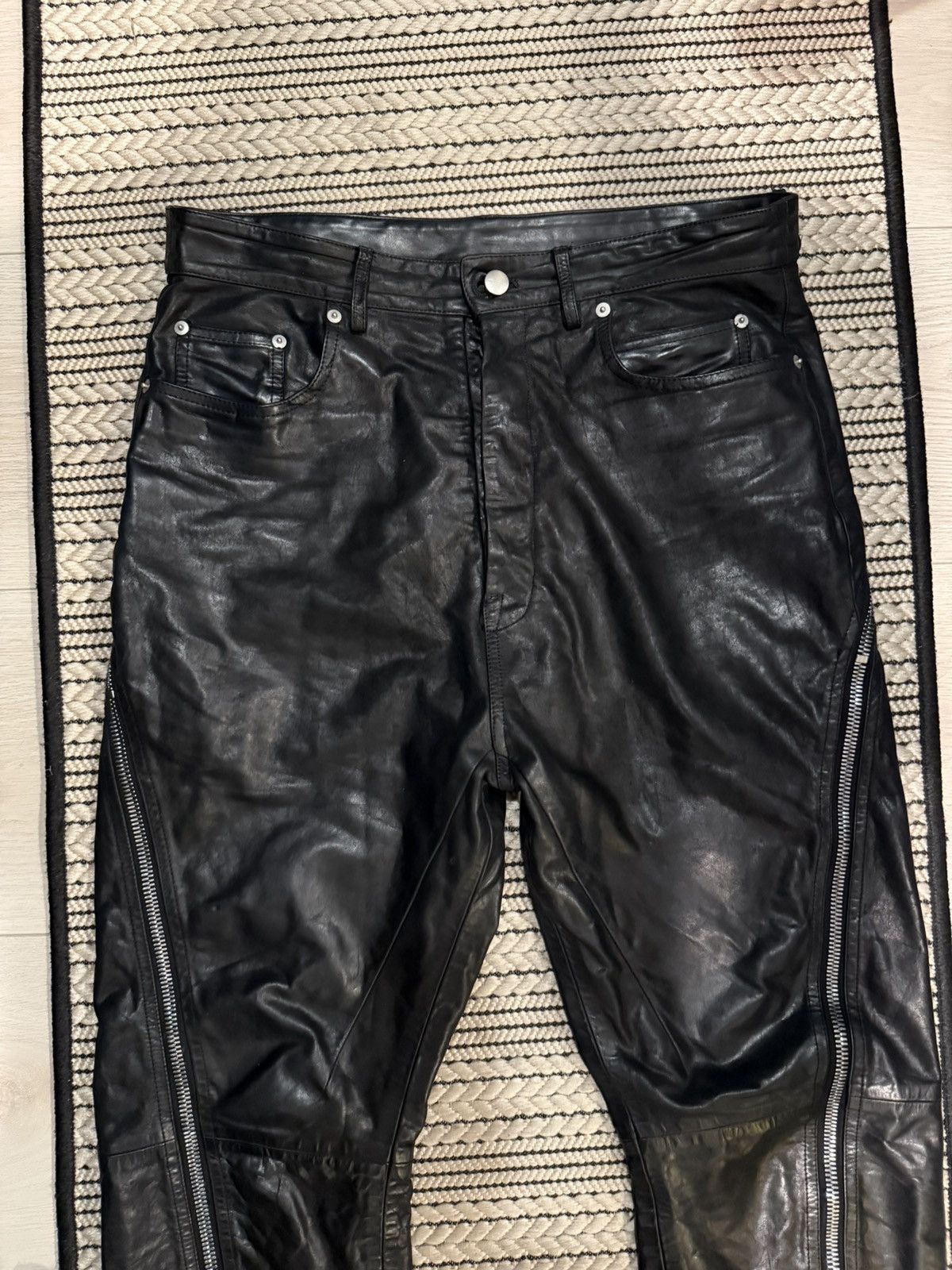 Rick Owens Rick Owens Leather Bolan Banana Size US 30 / EU 46 - 8 Thumbnail