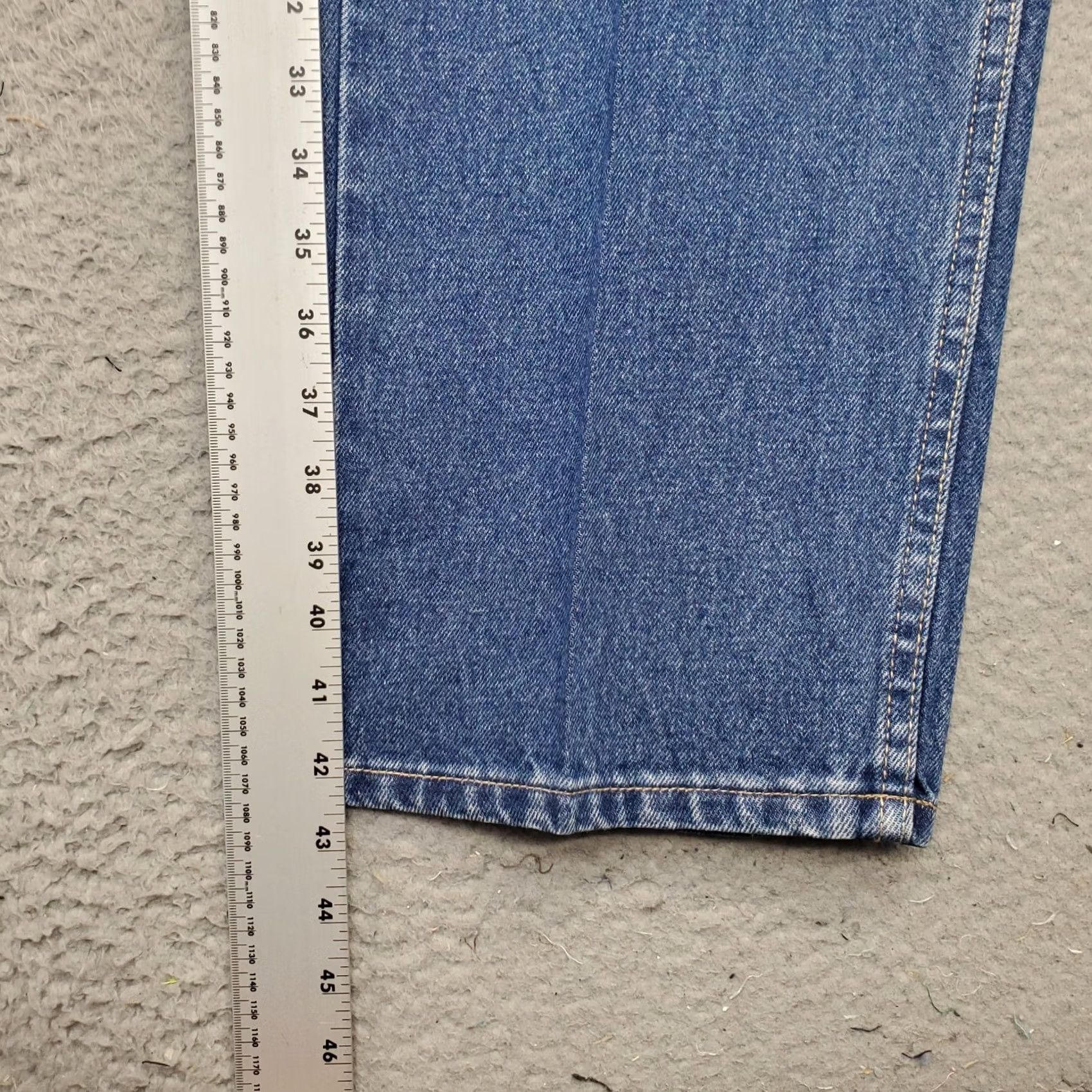 Denime Lanesboro Jeans Mens 44x30 Blue Denim Mid Rise Stretch Straight Shirt? Size US 44 / EU 60 - 3 Thumbnail