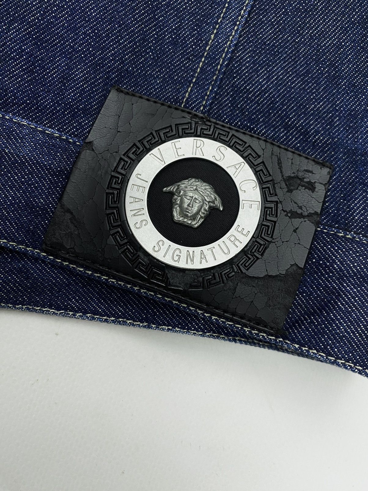 Versace × Versace Jeans Couture Versace big logo La Medusa vintage 90’s denim jacket / vest Size US L / EU 52-54 / 3 - 9 Thumbnail