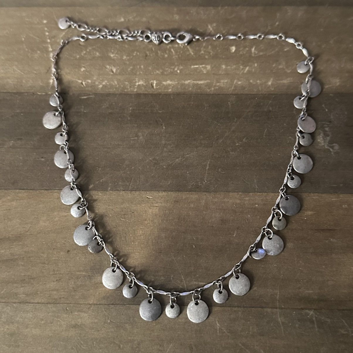 Aeropostale Aeropostale silver tone dangling disc charms necklace Size ONE SIZE - 2 Thumbnail