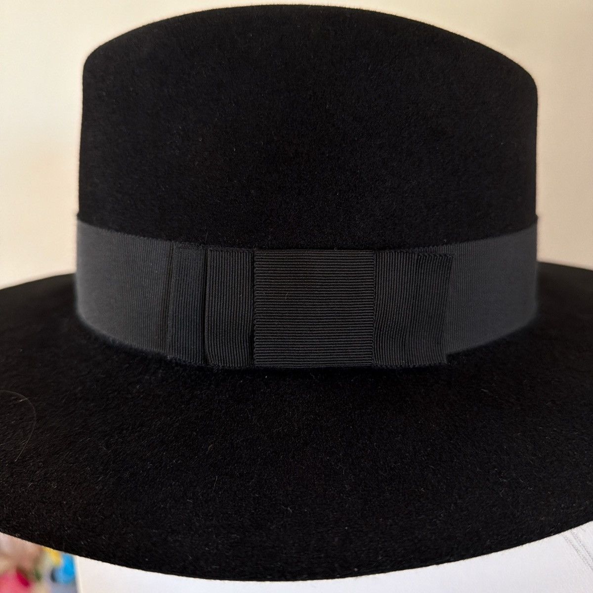 Celine CELINE Paris black fur felt fedora hat Eur 58 (Us 7 1/4) New Size ONE SIZE - 3 Thumbnail