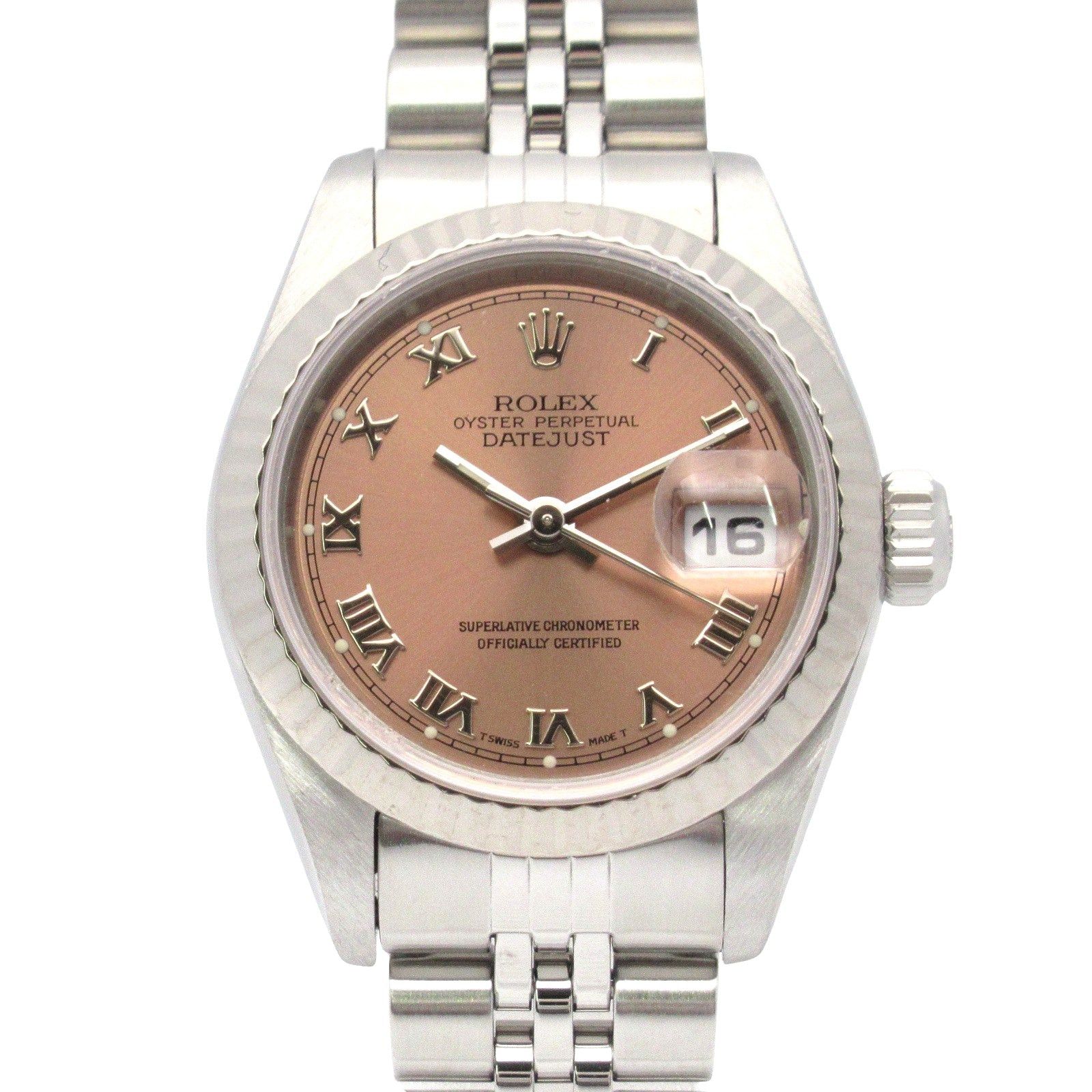 Rolex Rolex Datejust Double Number Women Watch Automatic Winding K18Wg (White Gold) Stainless Steel Pink Ro Size ONE SIZE - 1 Thumbnail