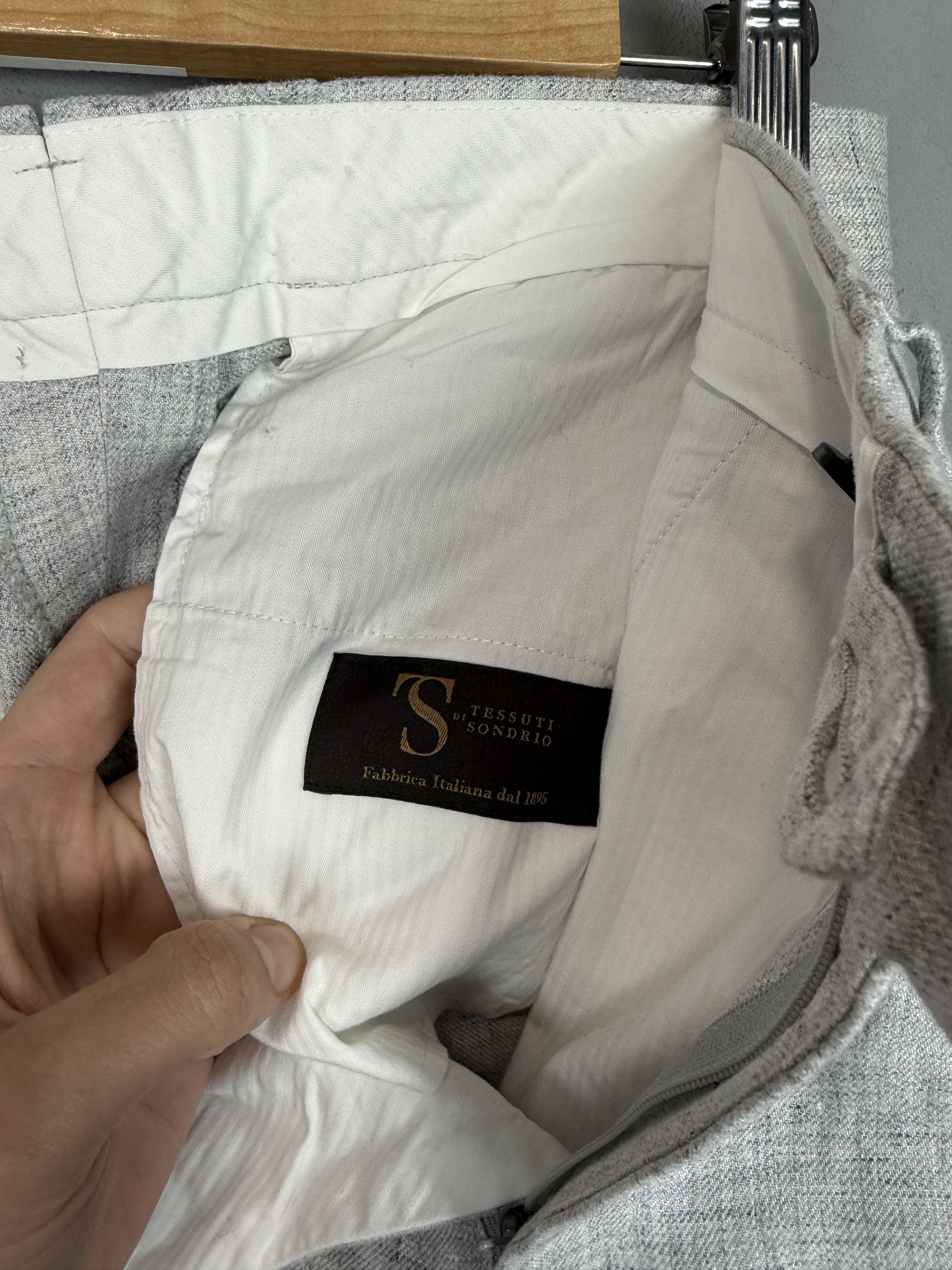 Suitsupply Suitsupply Blake Double Pleat Trouser Pure Linen Grey Size US 28 / EU 44 - 10 Thumbnail