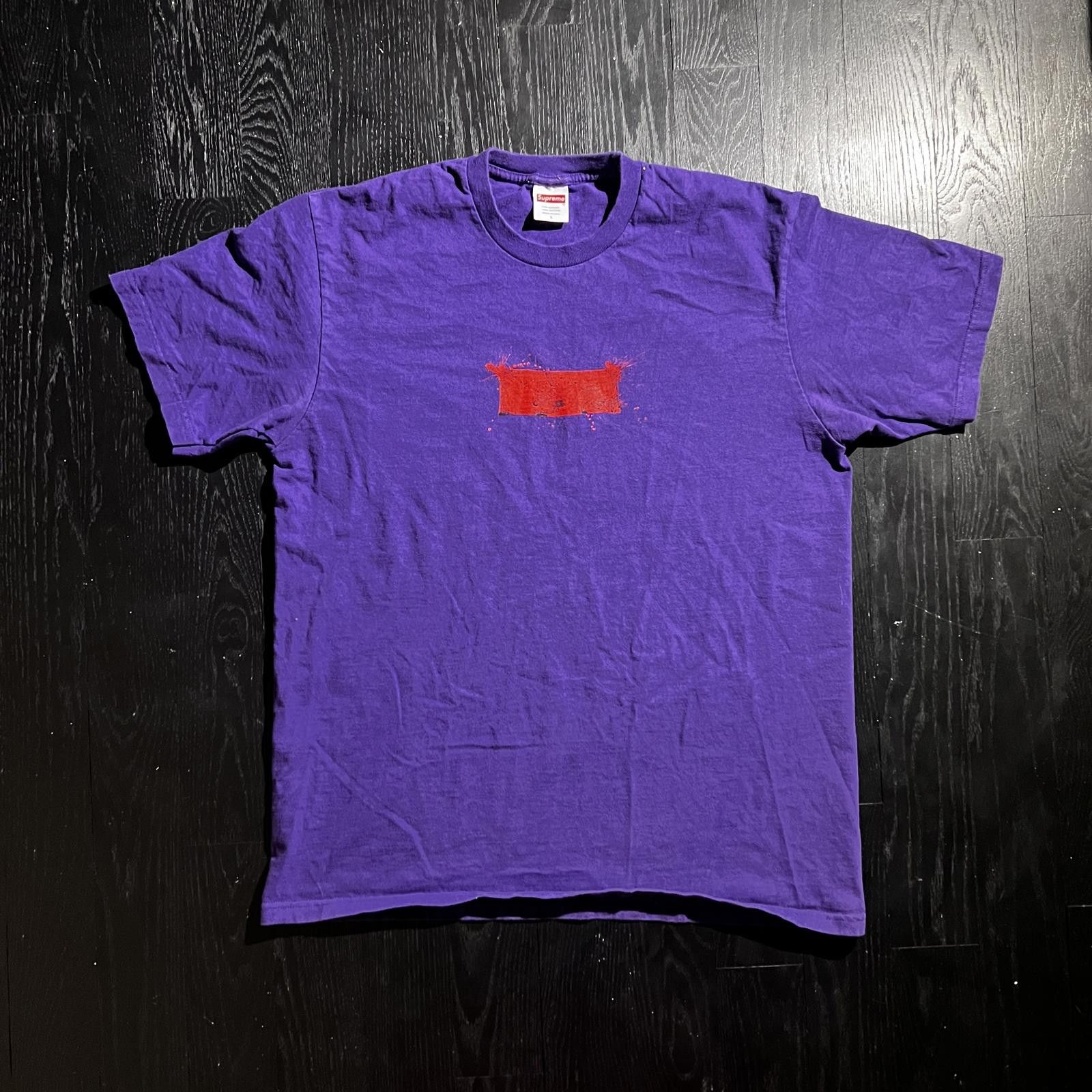 Supreme Supreme Ralph Steadman Purple Blood Box Logo Tee Shirt Size US L / EU 52-54 / 3 - 1 Thumbnail