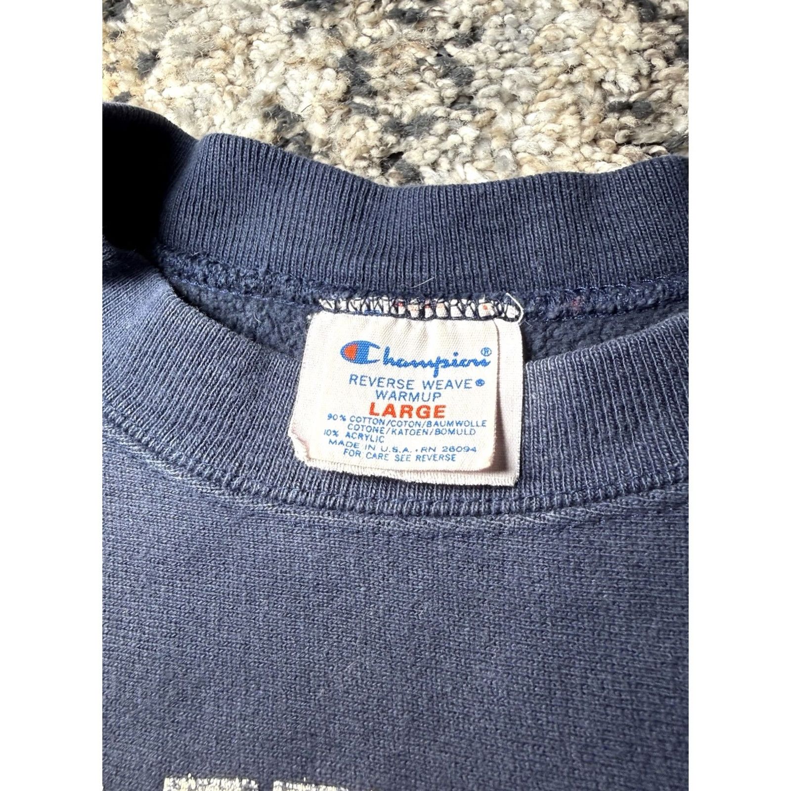 Champion VINTAGE Champion University Cal Berkeley Reverse Weave Warm Up Sweatshirt Navy L Adult Mens Size US L / EU 52-54 / 3 - 3 Thumbnail
