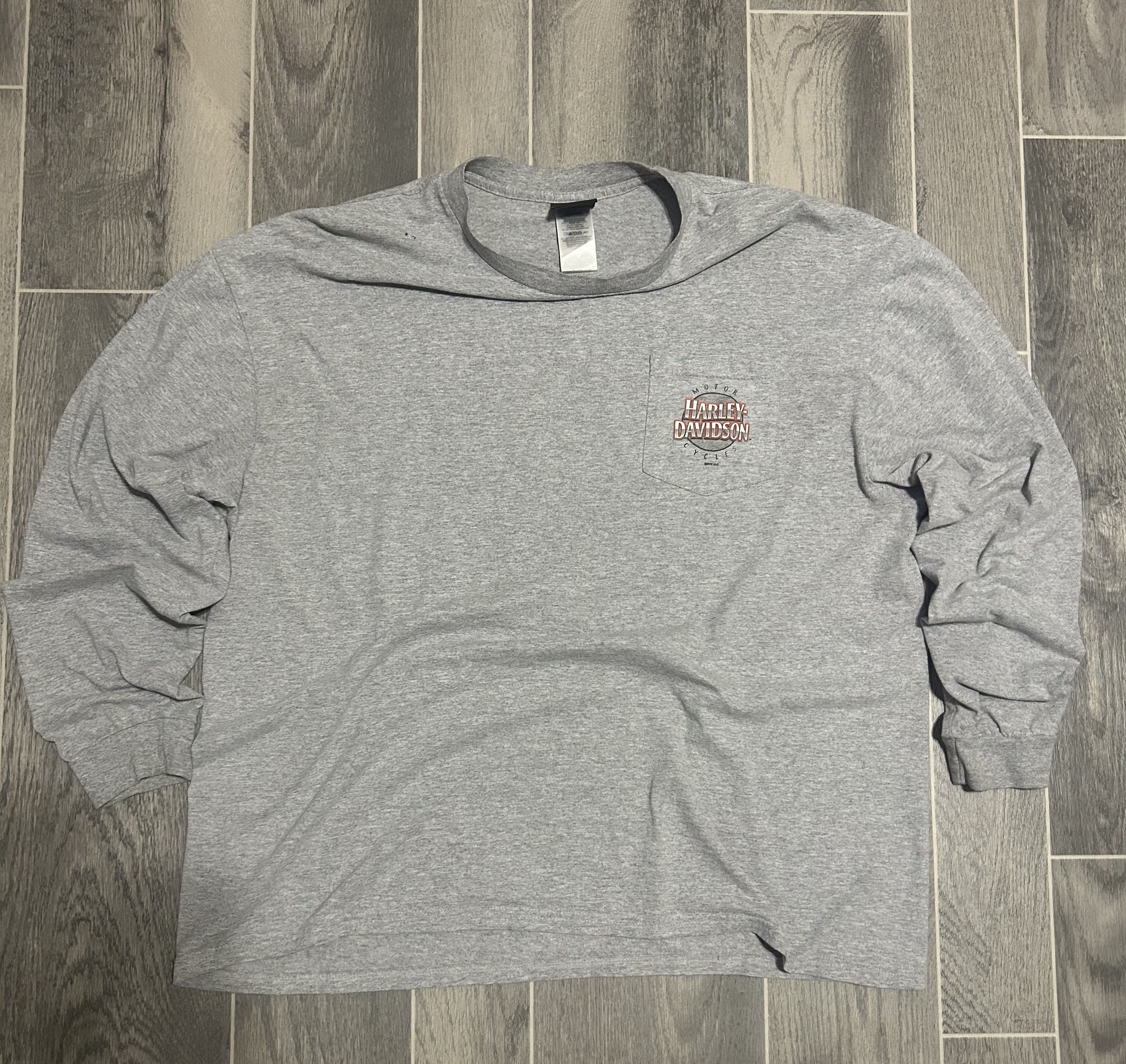 Harley Davidson Harley Davidson Men's GreyLong Sleeve T-Shirt Size US XXL / EU 58 / 5 - 1 Thumbnail