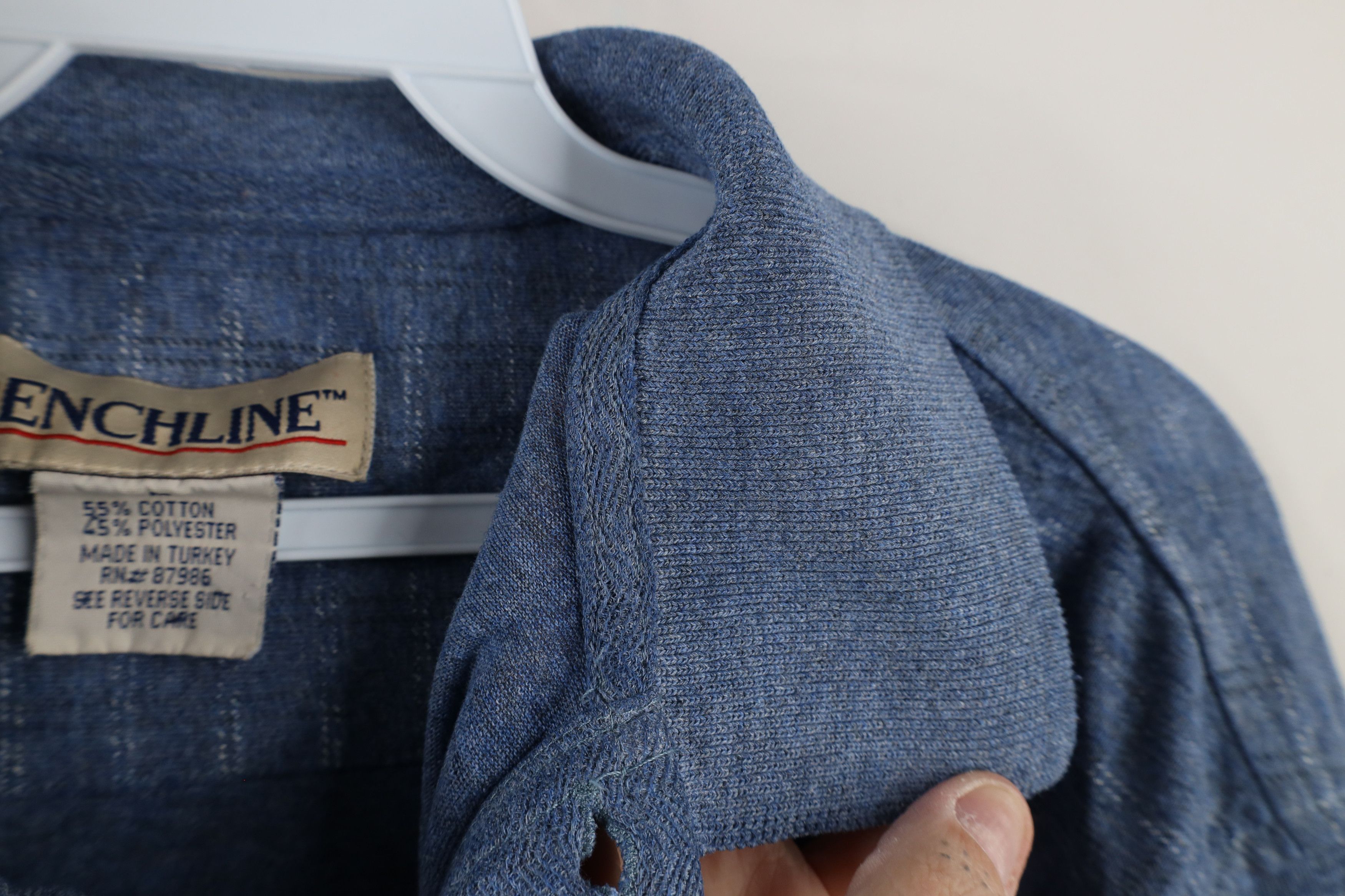 Vintage Vintage 90s Streetwear Knit Collared Polo Shirt Blue Size US M / EU 48-50 / 2 - 7 Thumbnail