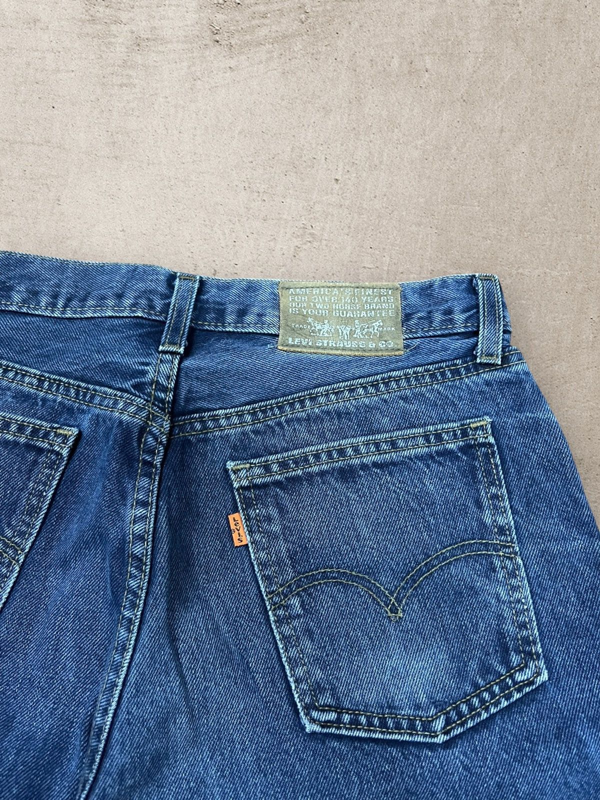 Levi's Vintage Levis 618 orange tab 32x32 navy blue jeans pants Size US 32 / EU 48 - 3 Thumbnail