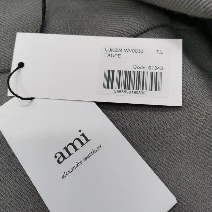 AMI AMI Paris Gray Long Sleeve Jacket Shirt -2507 Size US L / EU 52-54 / 3 - 4 Thumbnail