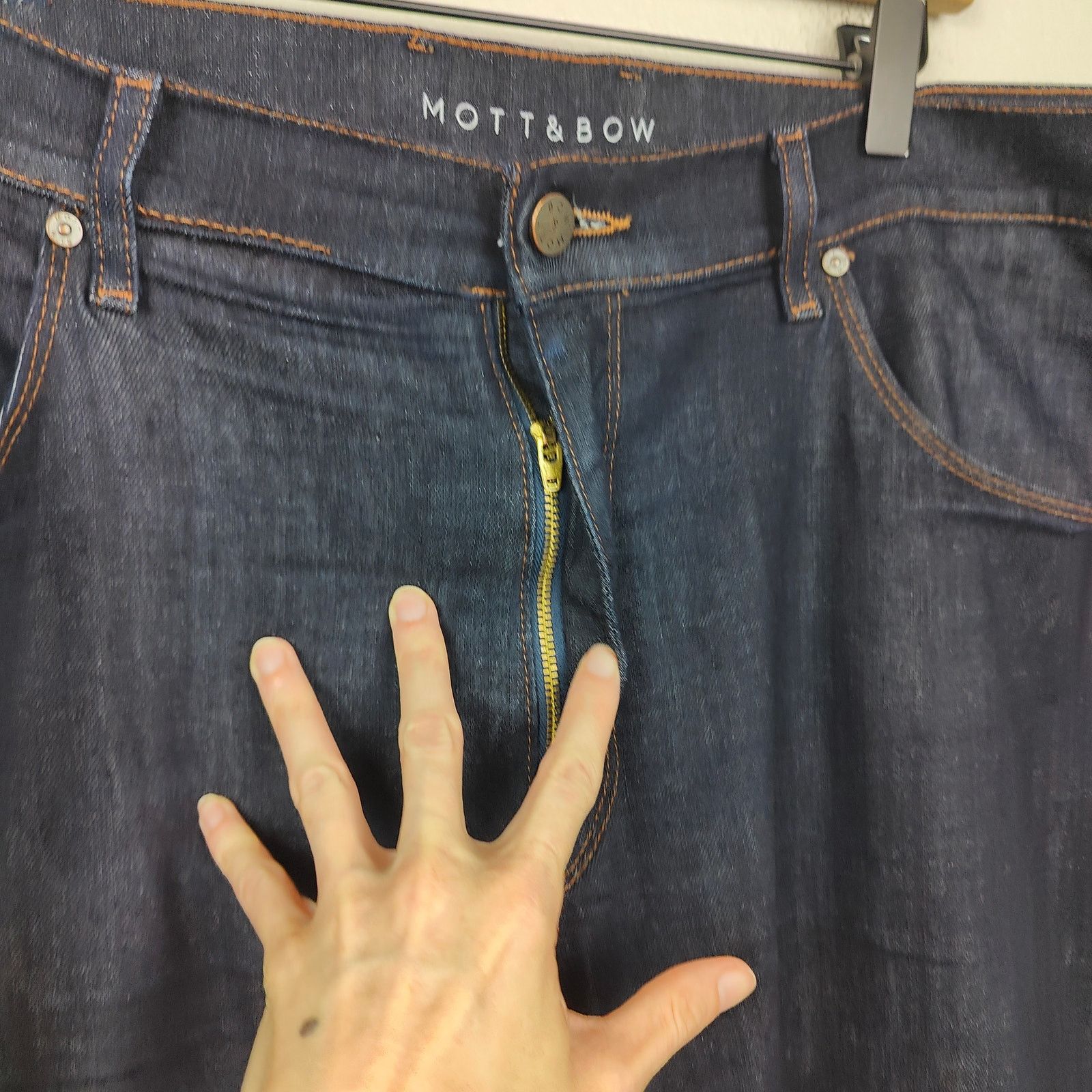 Mott & Bow Mott & Bow Slim Jeans Mens 40x32 Dark Wash Stretch Zip Fly Size US 40 / EU 56 - 3 Thumbnail