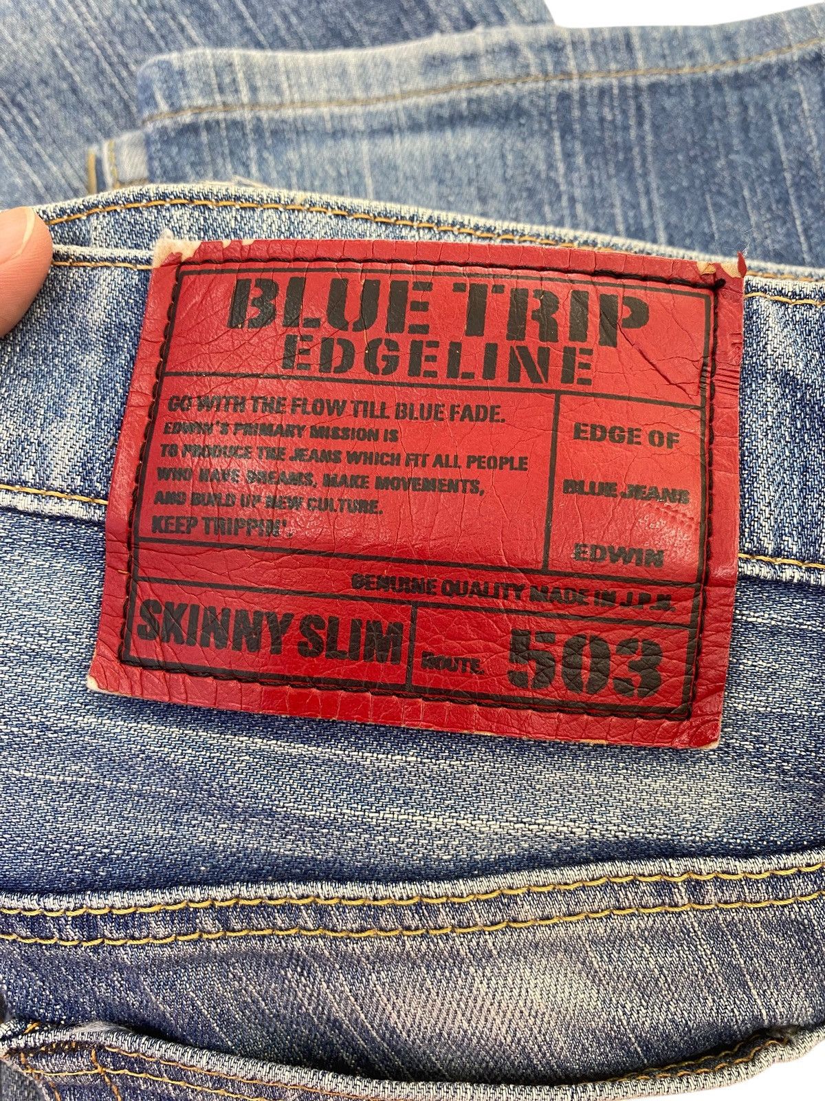 Edwin Edwin Blue Trip Light Blue Wash Style Straight Cut Jeans Size US 30 / EU 46 - 10 Thumbnail