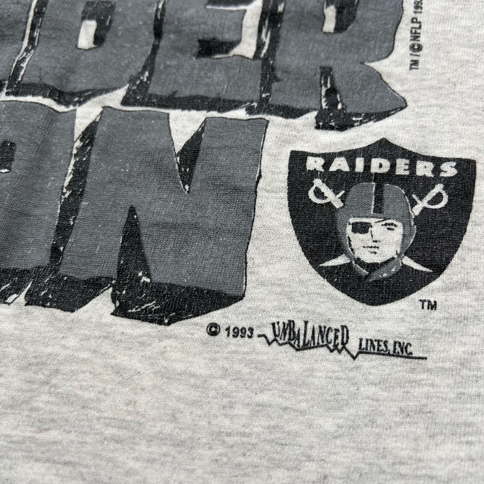 Vintage vintage 1993 Los Angeles Raiders "Raider Man" Evolution Sz M Size US M / EU 48-50 / 2 - 3 Thumbnail