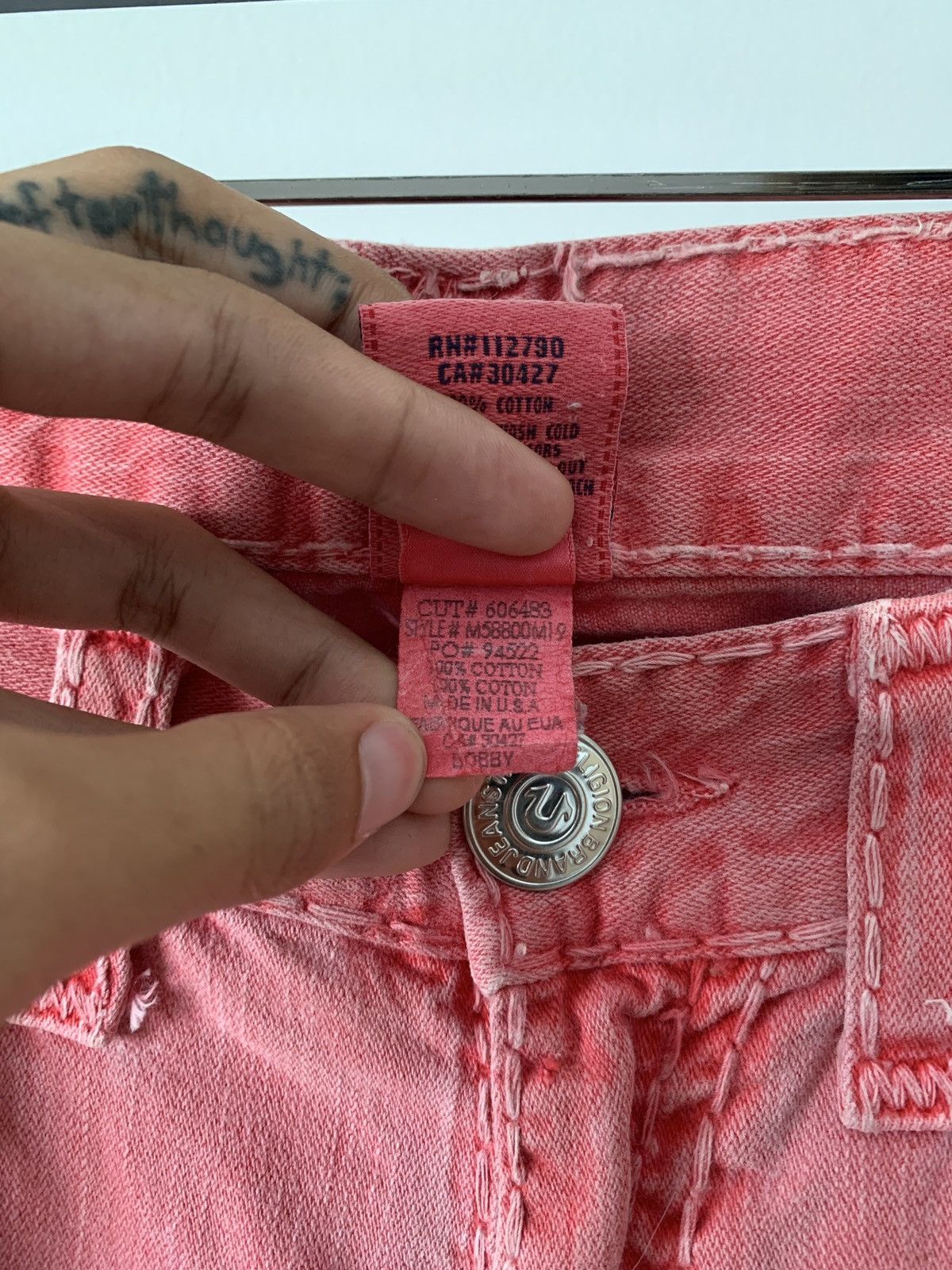 Japanese Brand VINTAGE TRUE RELIGION BOBBY SUPER T JEANS Size US 34 / EU 50 - 6 Thumbnail