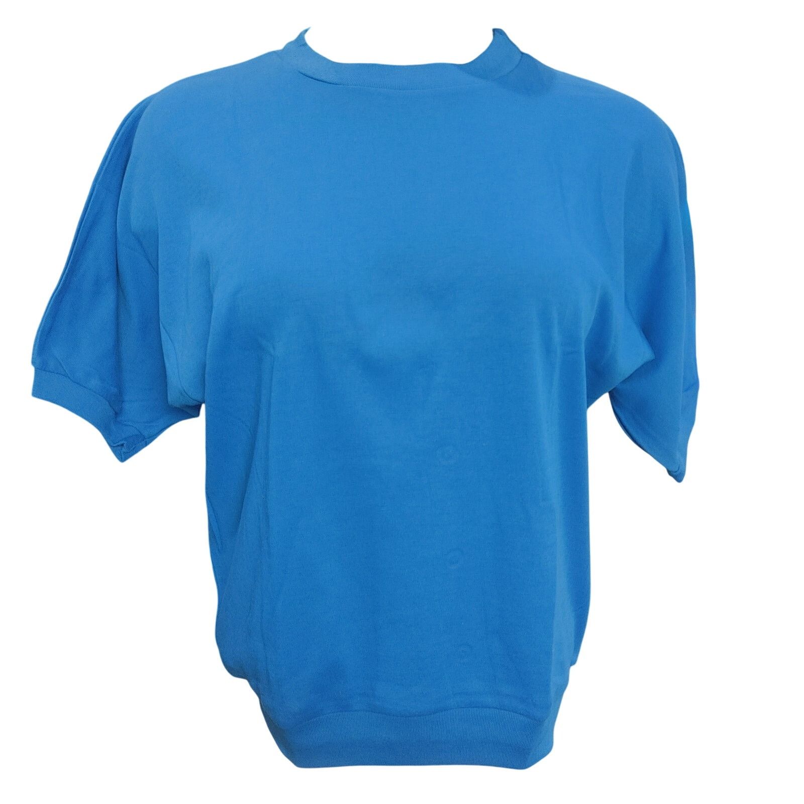 Other Gotham Women's M Blue Plain Short Sleeve Crewneck Tee Size M / US 6-8 / IT 42-44 - 1 Thumbnail