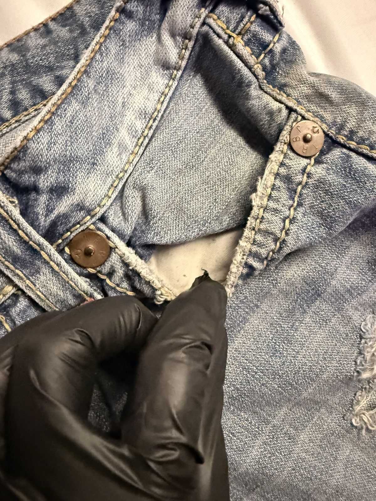 True Religion × Vintage Rainbow True Religion Jeans Real Vintage Y2K Bobby Big T Cut Size 31" - 18 Thumbnail