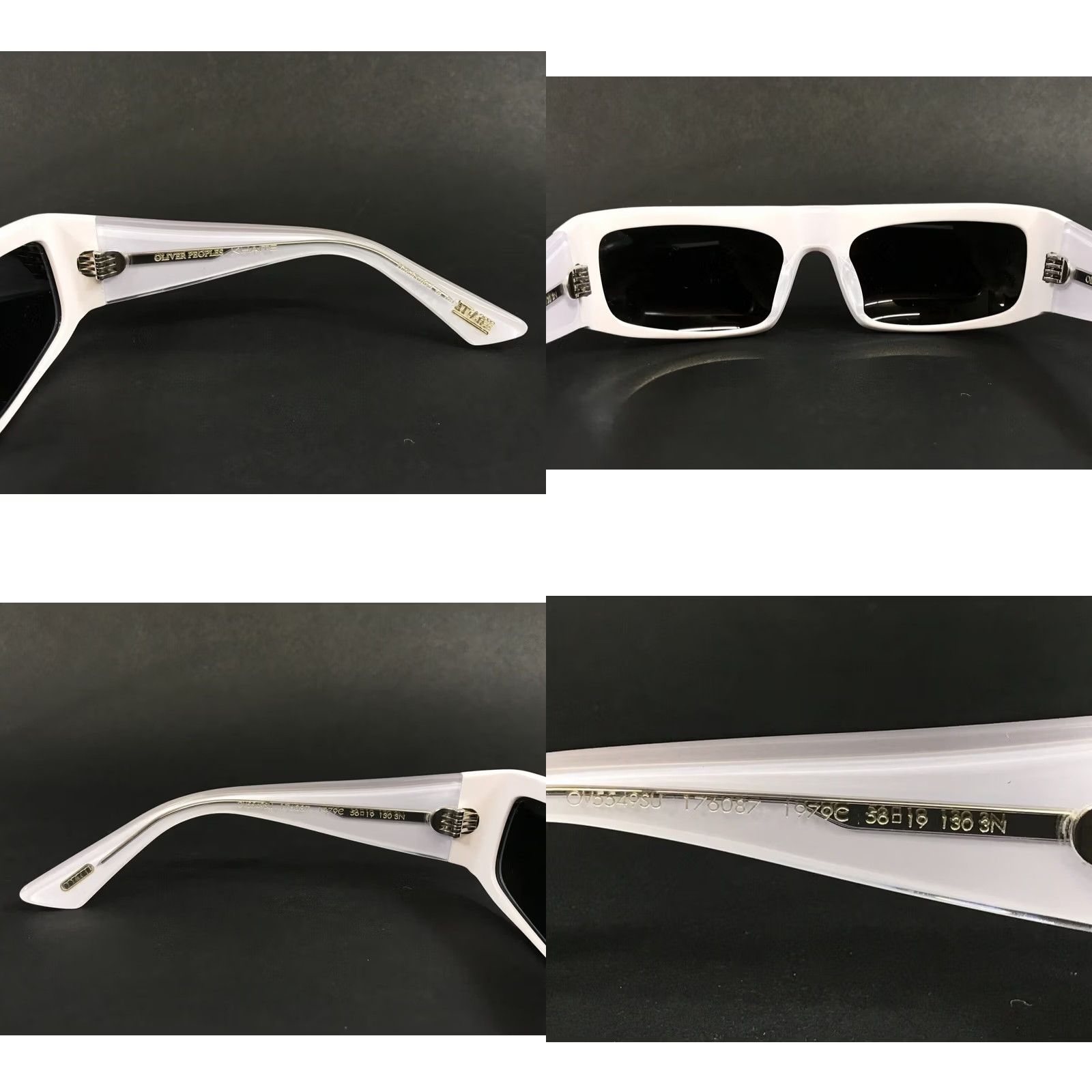 Oliver Peoples Oliver Peoples x KHAITE Sunglasses Unisex Adults White with Gray Lenses OV5549SU 176087 1979C Designer Size ONE SIZE - 8 Thumbnail