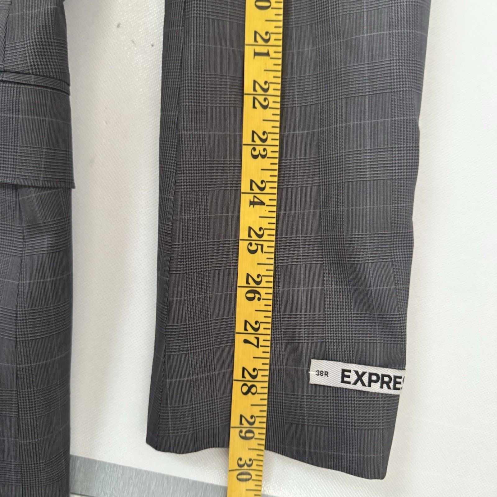 Express Express Photographer Fitted Wool Blazer Plaid Jacket Classic Size 38R - 9 Thumbnail